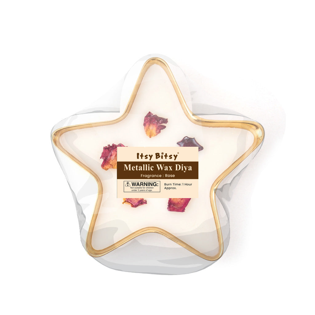 Metal Uruli Star Gold 11 X 11 X 1.5cm 1pc