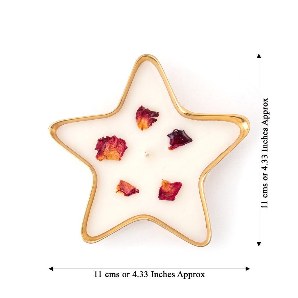 Metal Uruli Star Gold 11 X 11 X 1.5cm 1pc