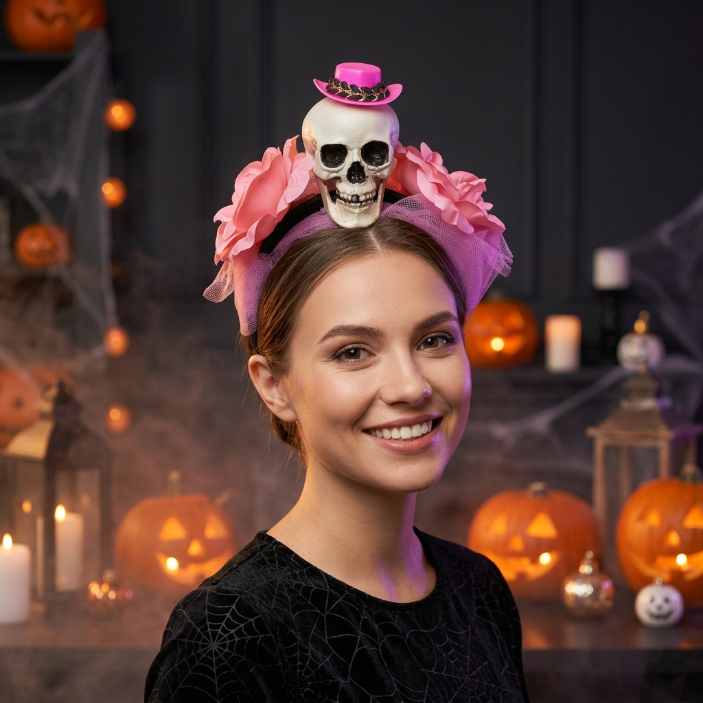 Hairband with Skull 20 X 14 X 8cm 1pc UB