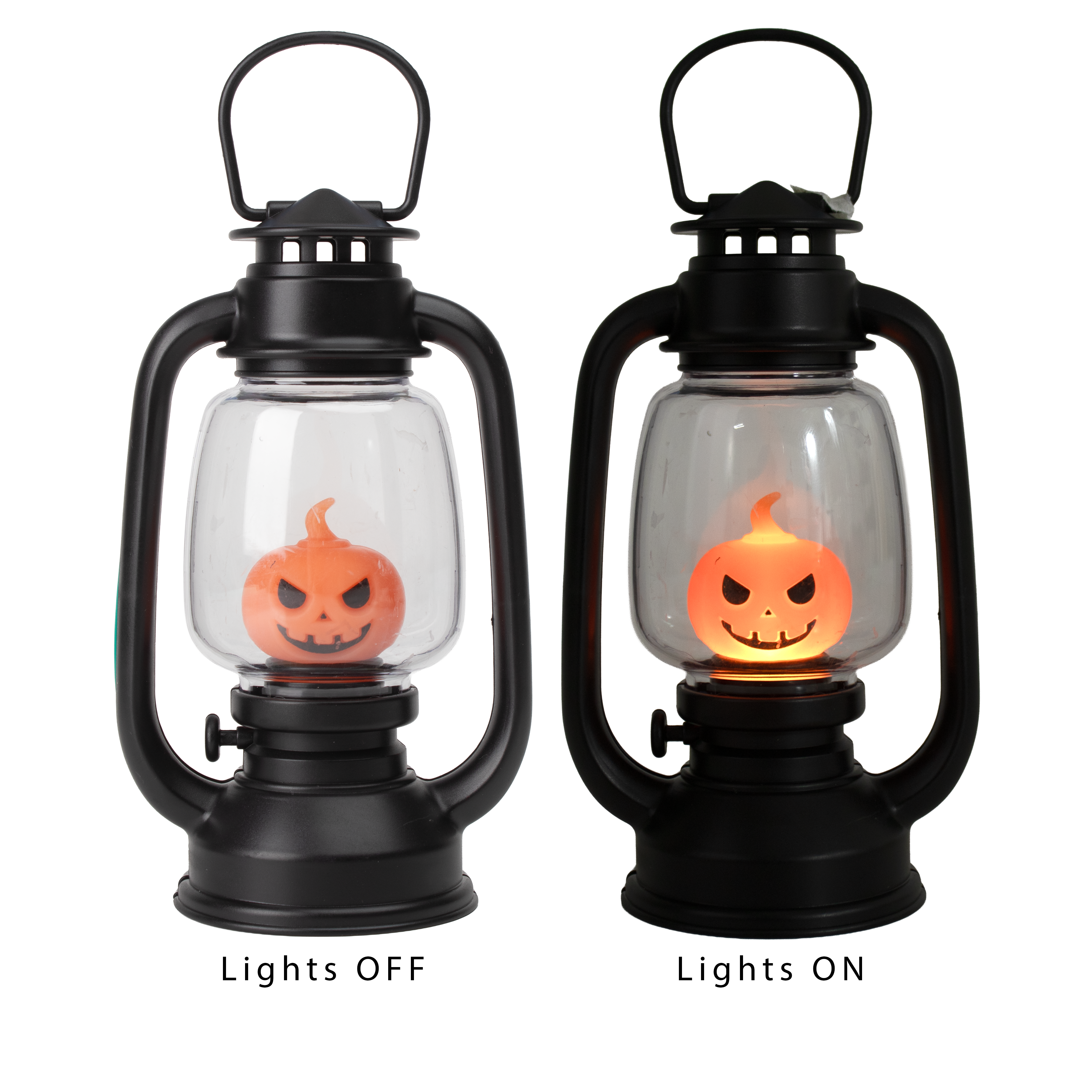 Halloween Scary pumpkin Lantern 17.8cm 1pc IB