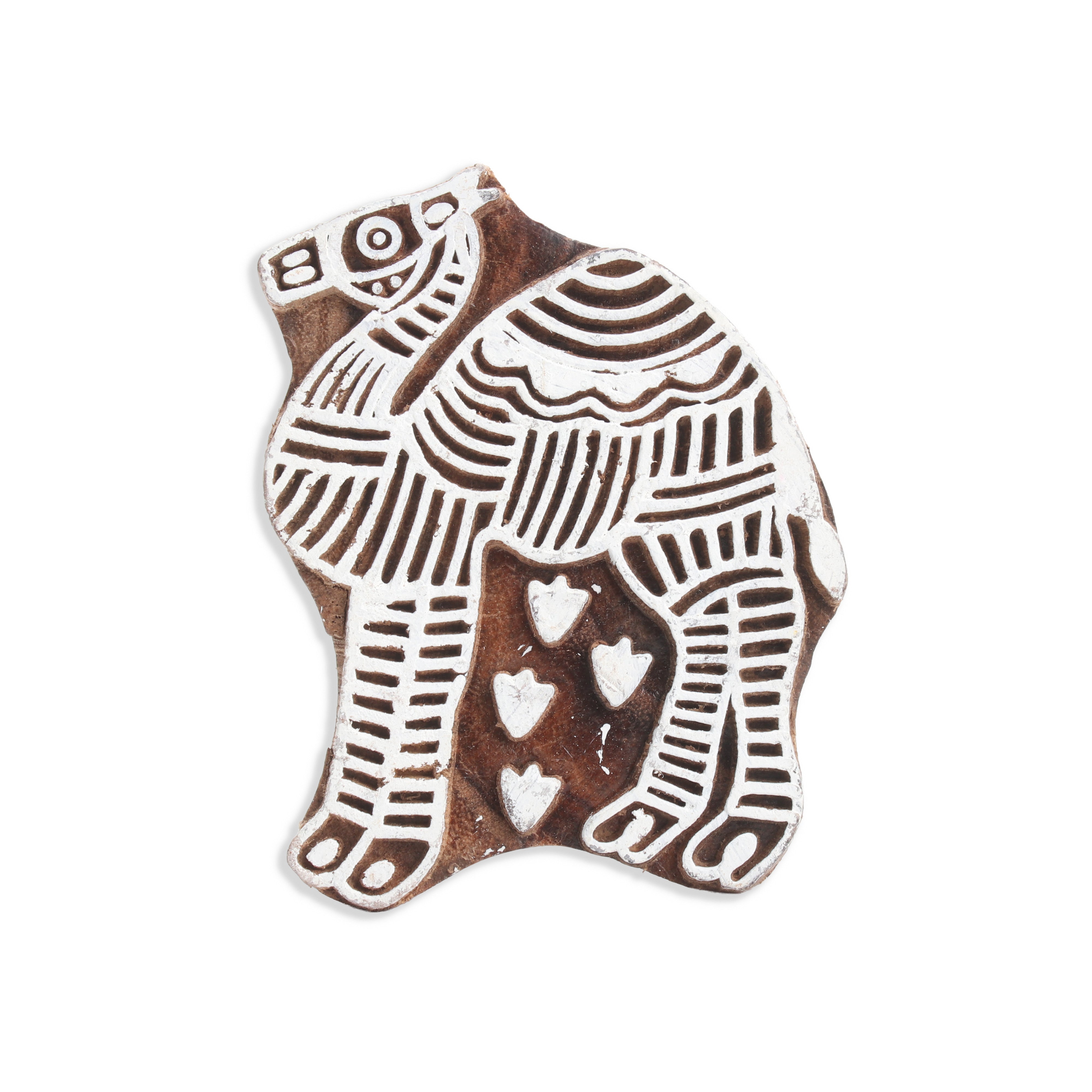 Hand Carved Wooden Printing Block Camel W 2inch X L 3inch 1pc