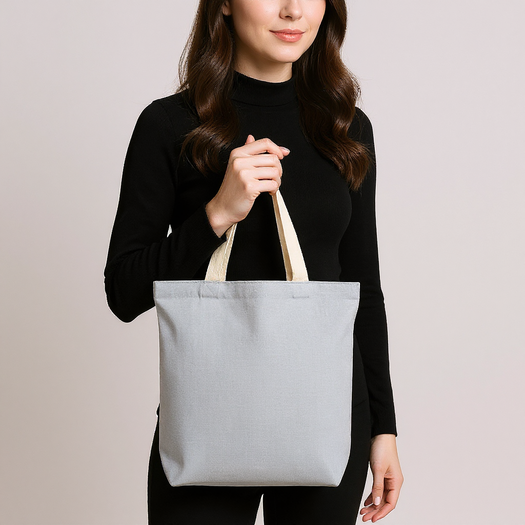 Box Tote Bag Light Grey 17 x 13.5 1pc