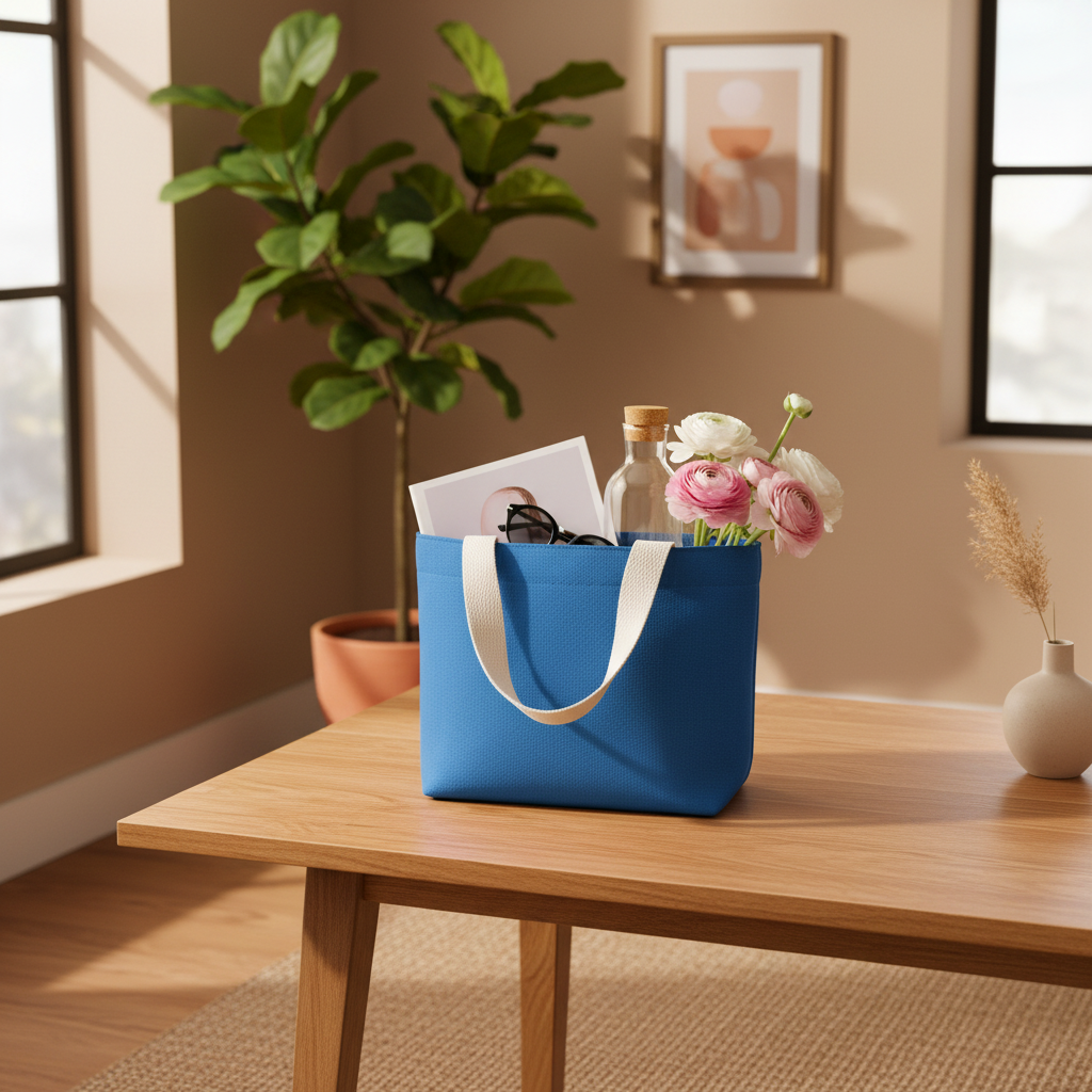 Handy Tote Bag Cerulean Blue 8 x 12 1pc