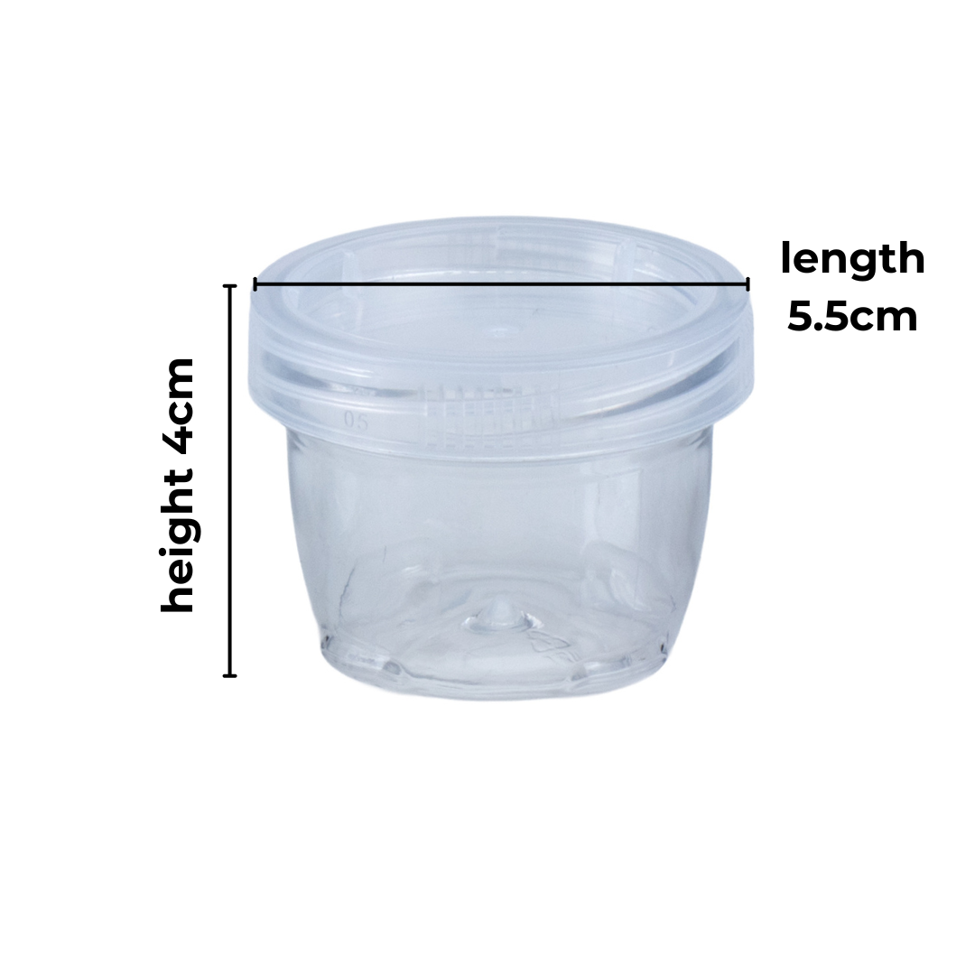 Stackable Interlocking Clear Container 5.5 x4cm 3 pc