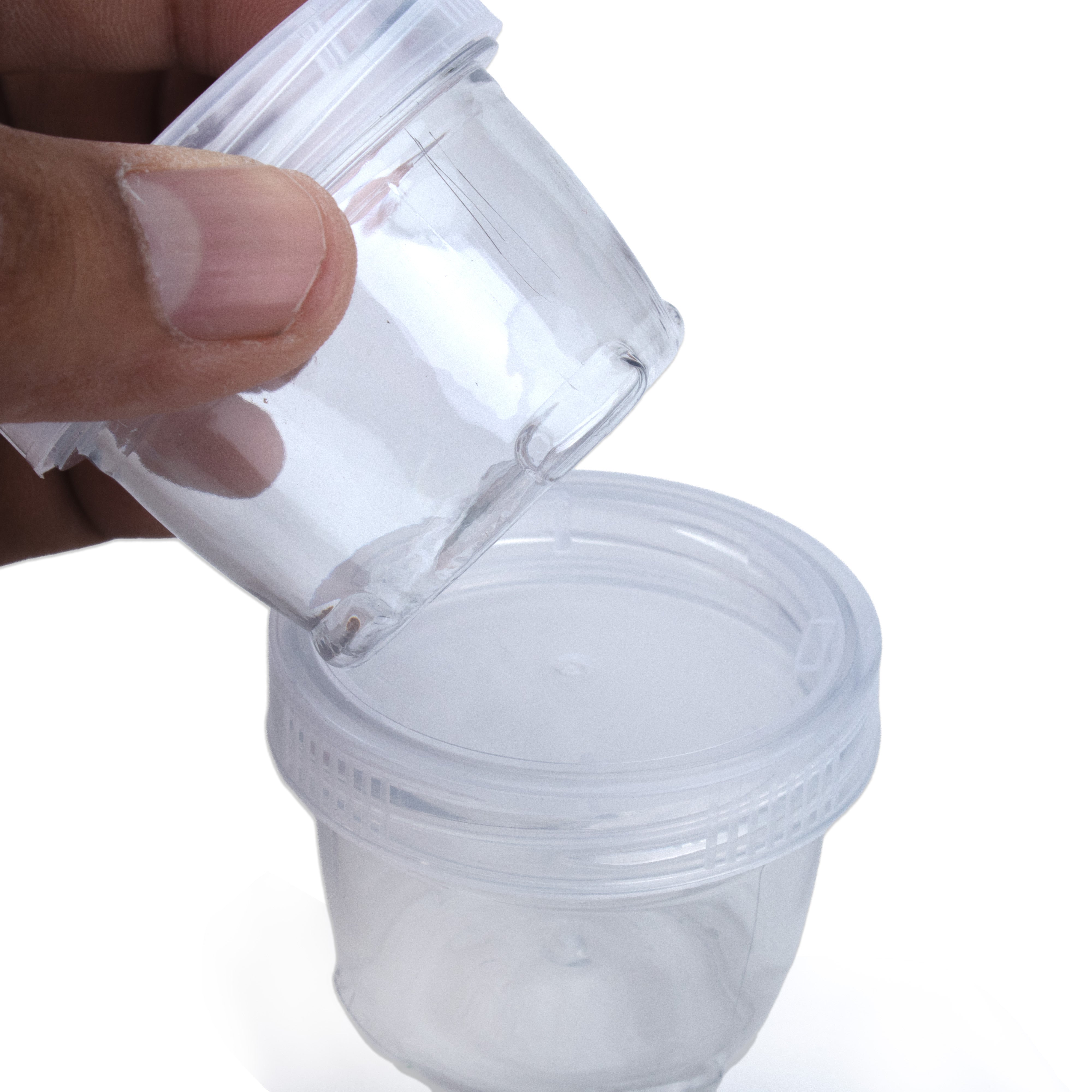 Stackable Interlocking Clear Container 5.5 x4cm 3 pc