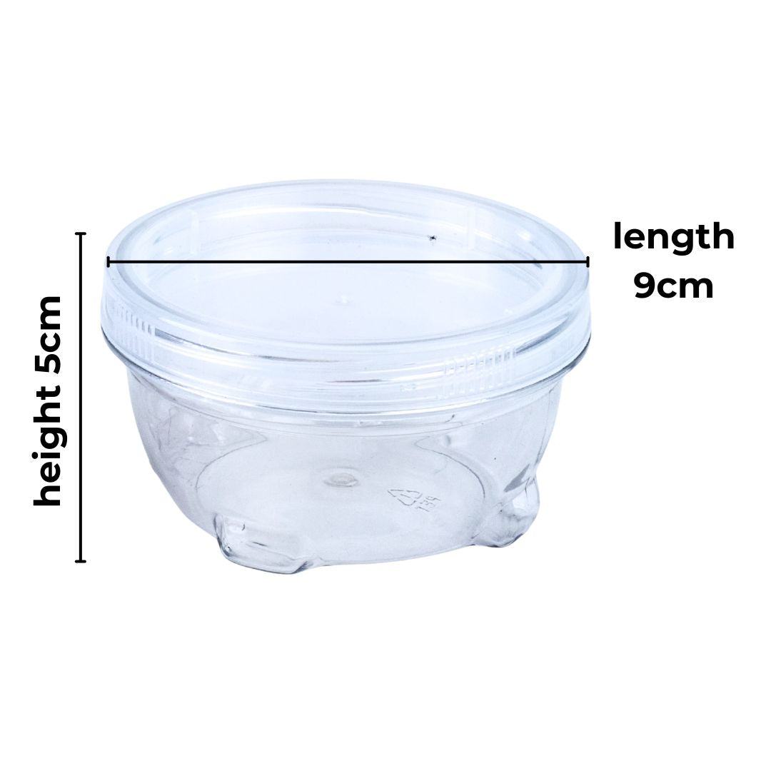 Stackable Interlocking Clear Container 9 x5cm 2 pc