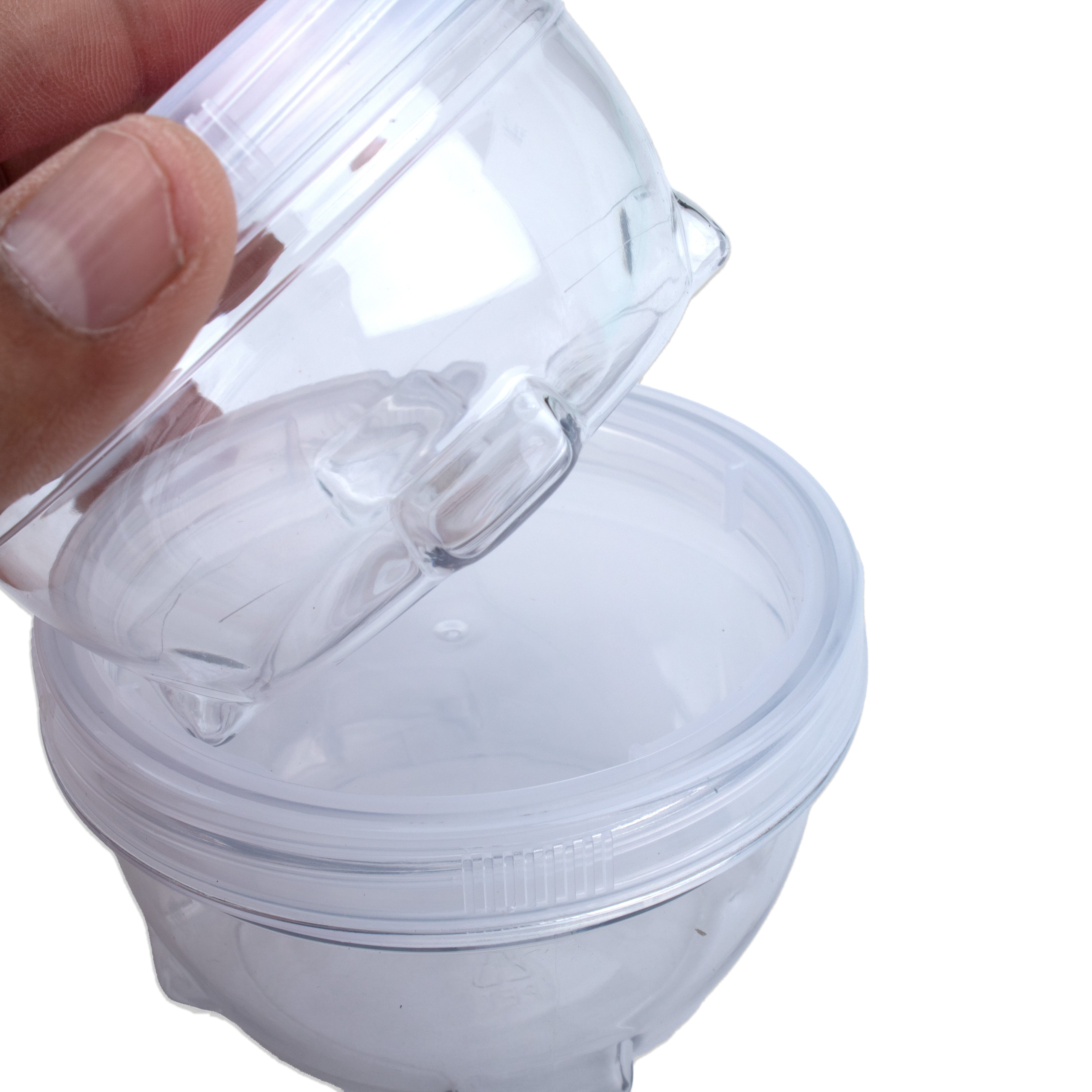 Stackable Interlocking Clear Container 9 x5cm 2 pc
