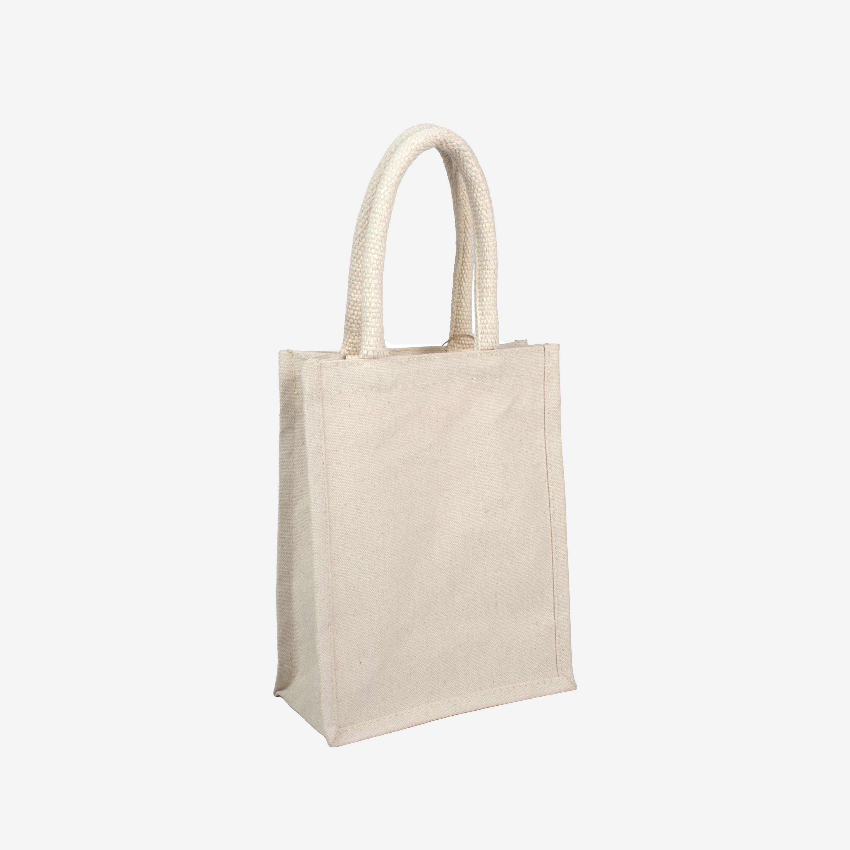Laminated Cotton Canvas Bag Off White 8in x 10in  1pc