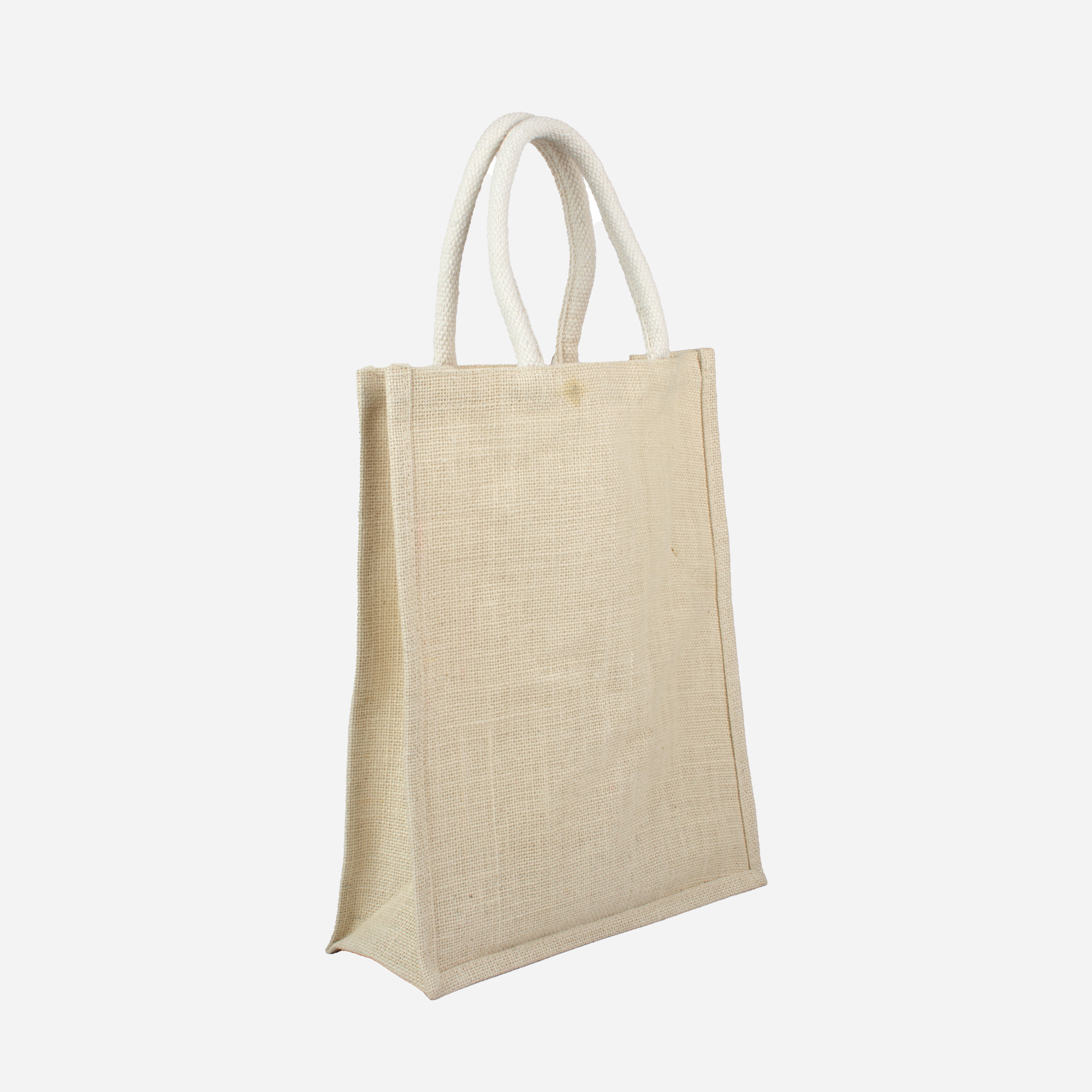 Laminated Jute Bag Off White 12in x 14in 1 pc
