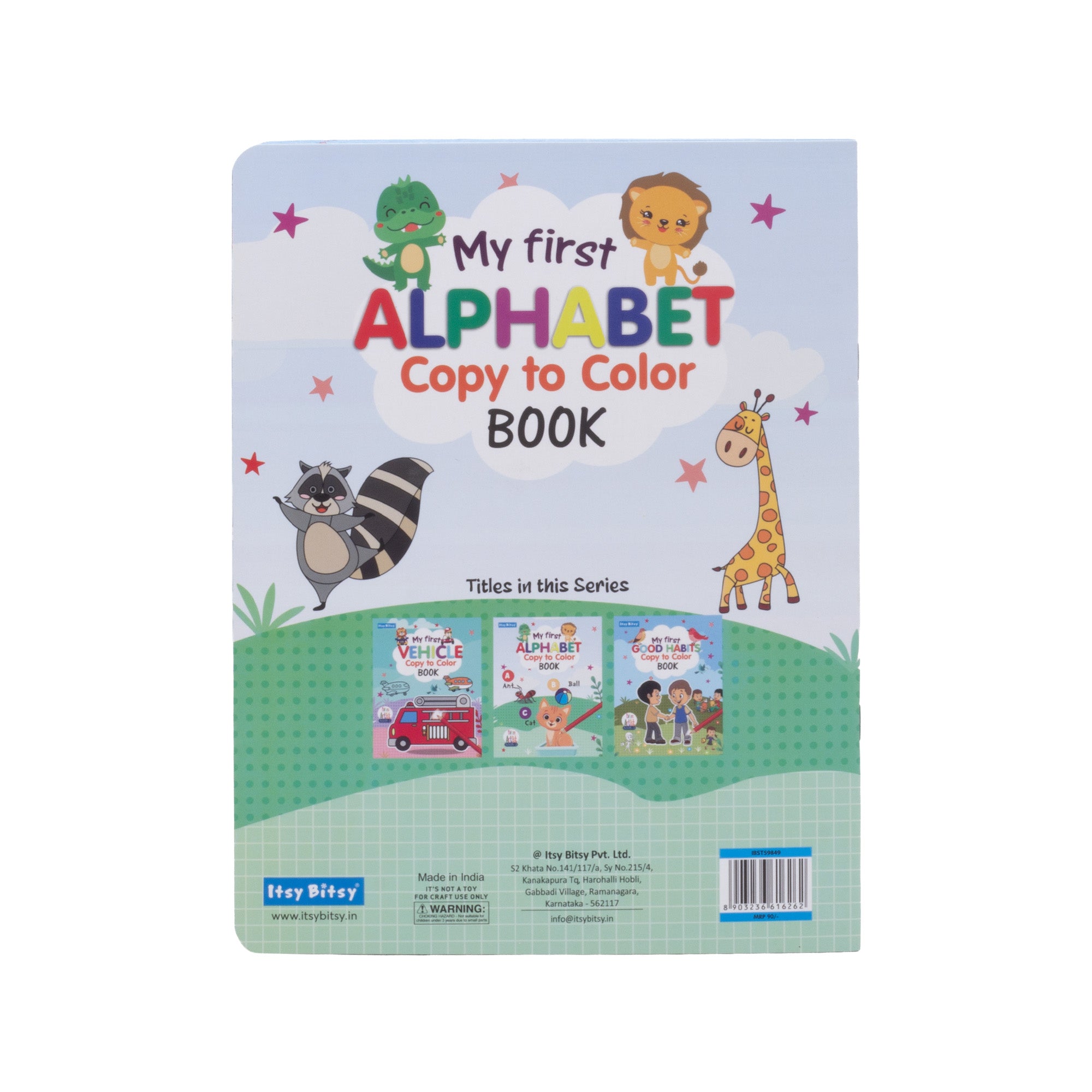 My First Alphabet Copy to Colour L21.5 x W28cm 16pages 1Book