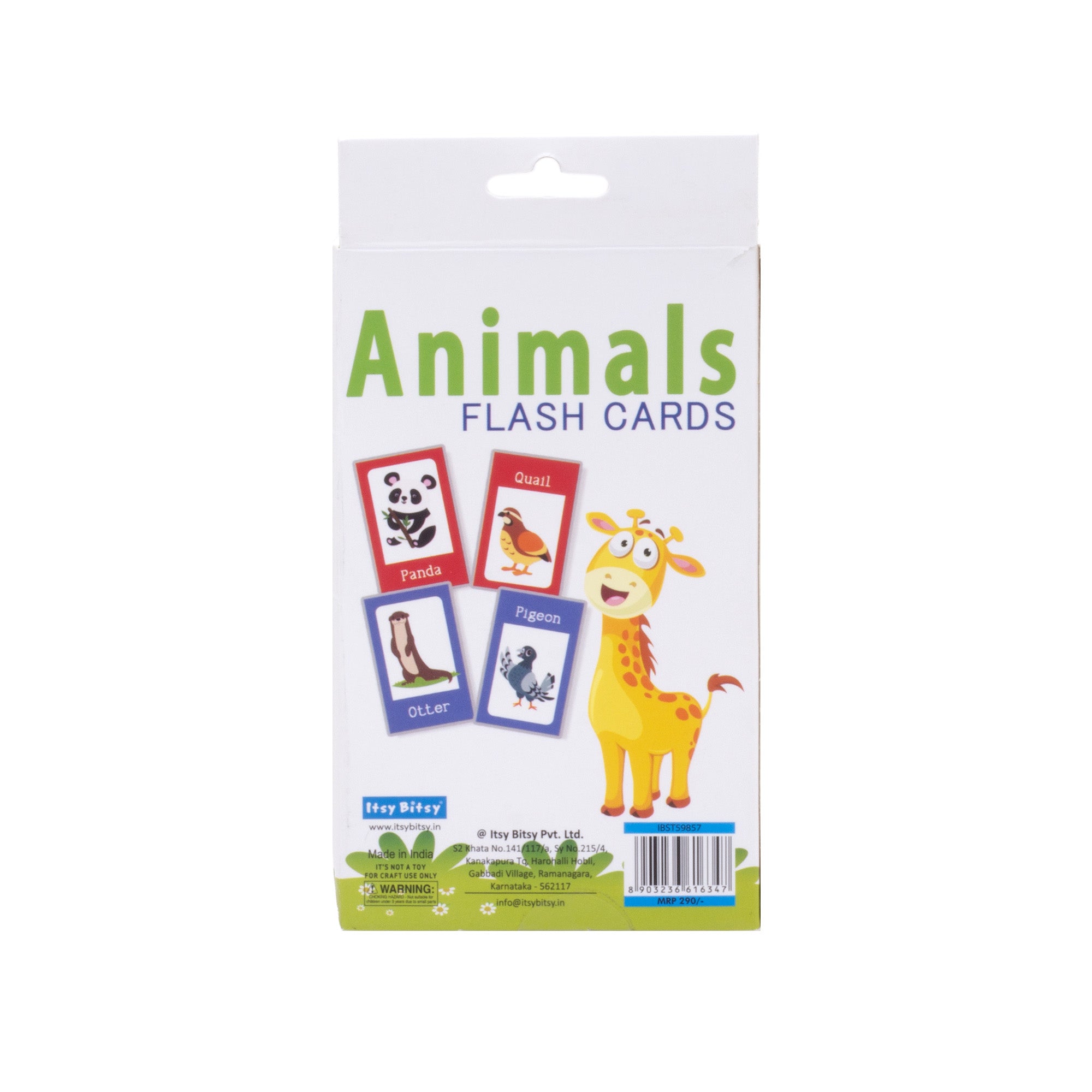 Animals Flash Cards L8.4 x W15cm 30pages 1Book