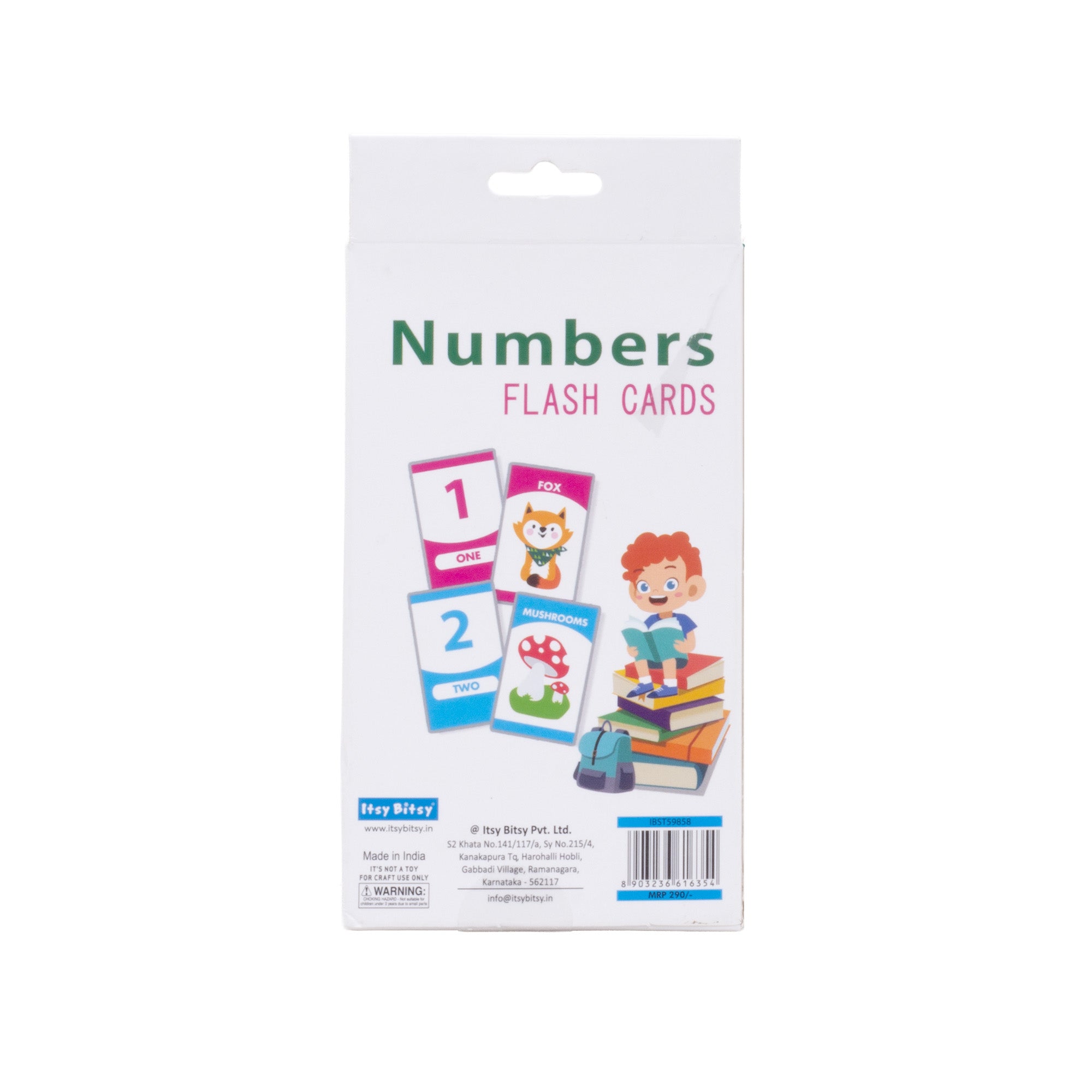 Flash Cards - Numbers L8.4 x W15cm 30pages 1Book