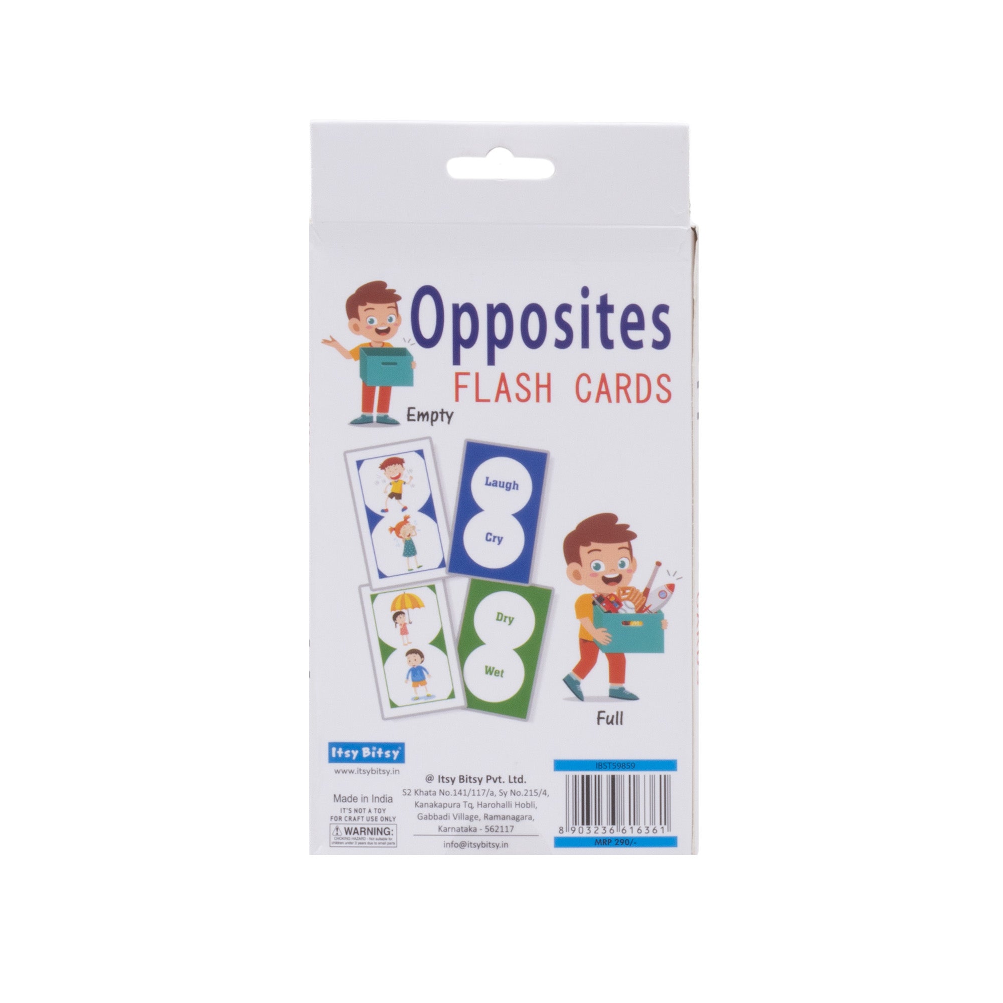 Flash Cards - Opposites L8.4 x W15cm 30pages 1Book
