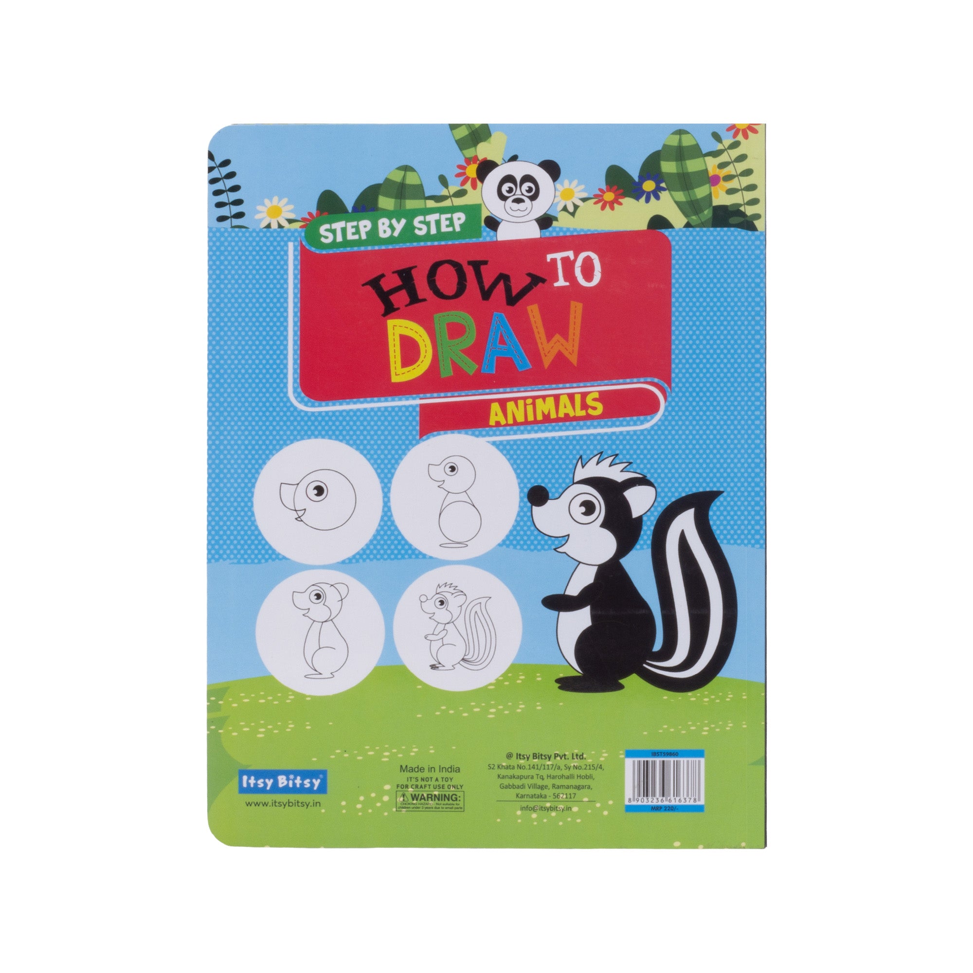 How to Draw Animals Step by Step L21 x W28cm 24pages 1Book