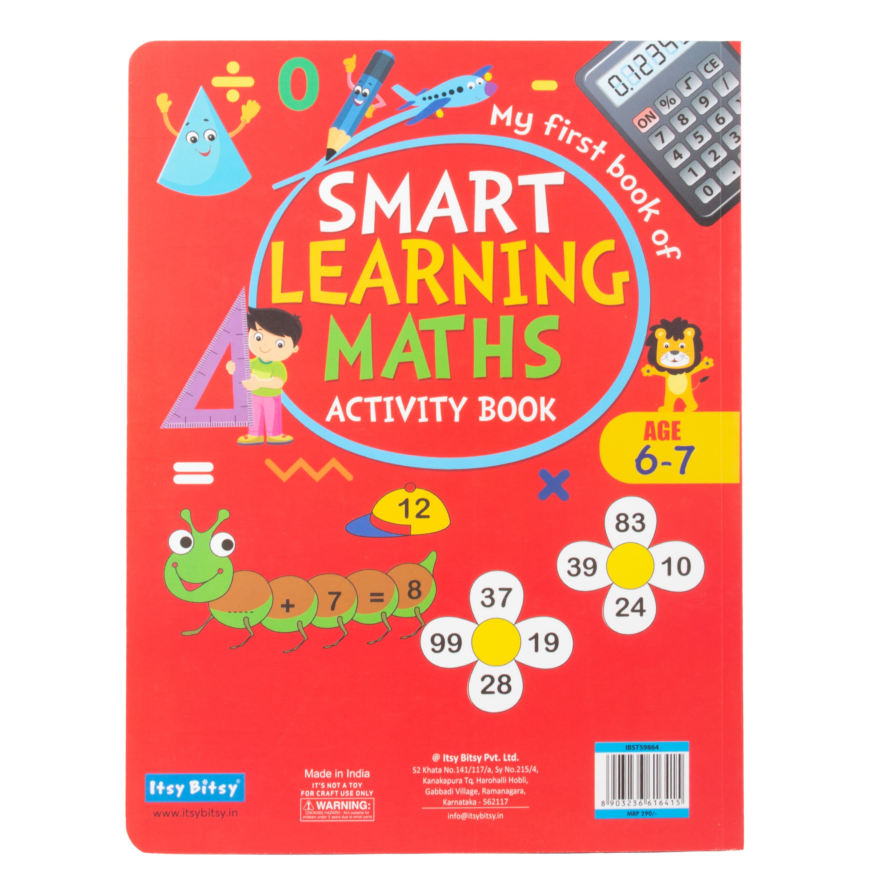 My First Smart Learning Activity Book Maths (6-7 Years) L21.5 x W28cm 64pages 1Book