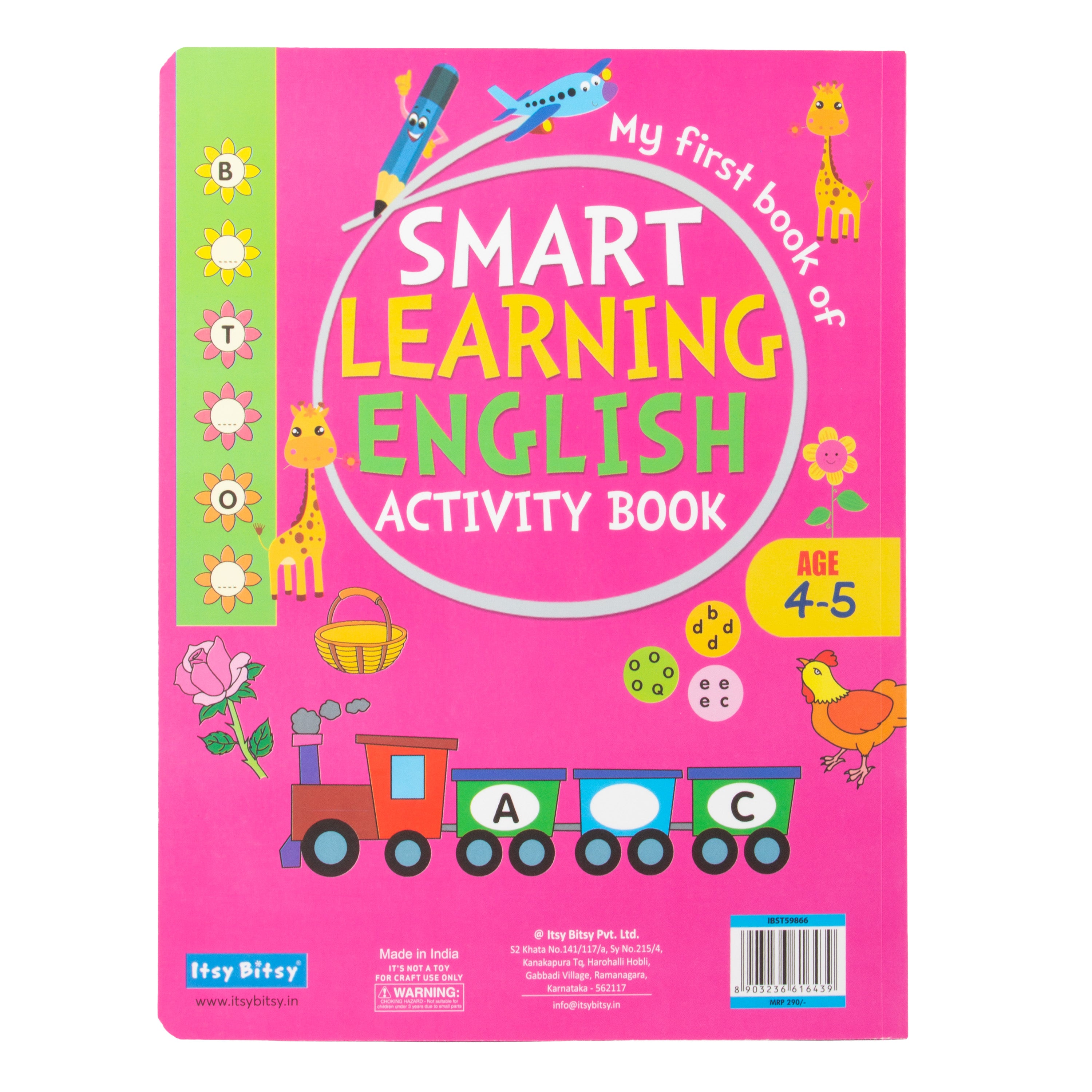 My First Smart Learning Activity Book English (4-5 Years) L21.5 x W28cm 64pages 1Book