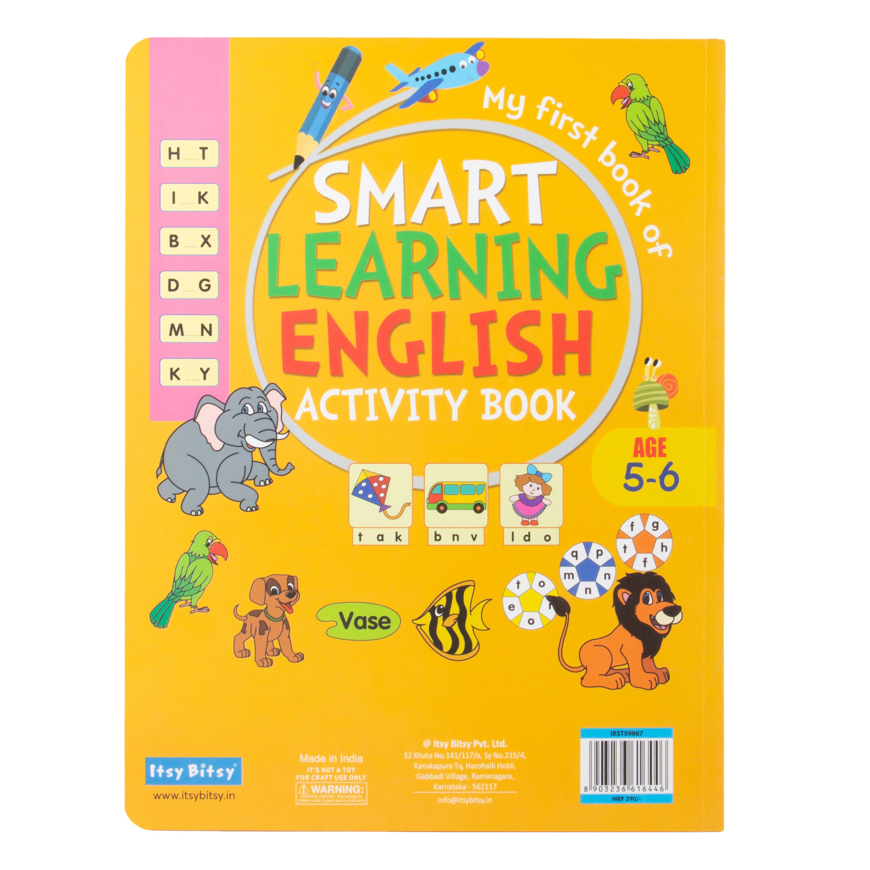 My First Smart Learning Activity Book English (5-6 Years) L21.5 x W28cm 64pages 1Book