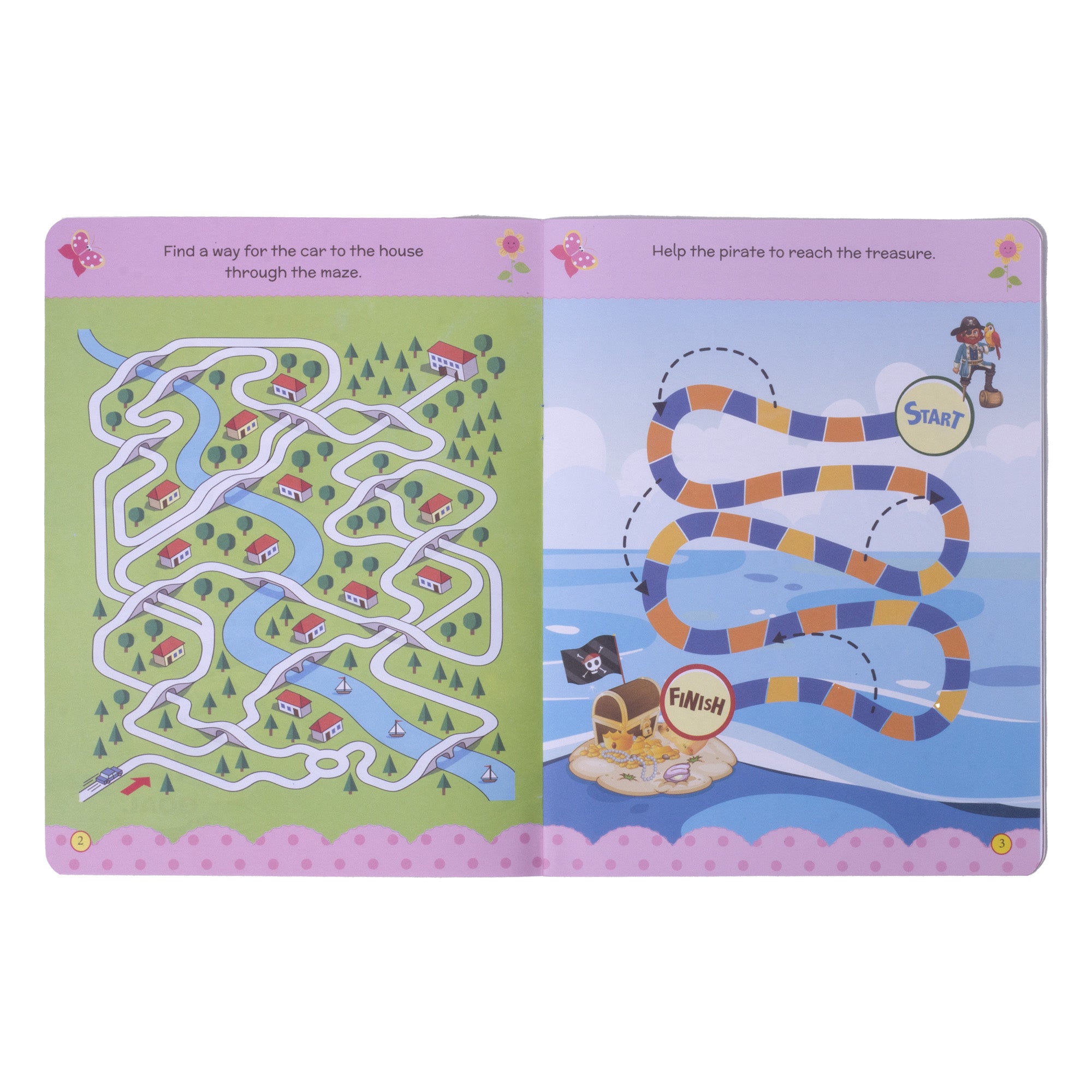 Fun with Maze for Smart Kids L21.5 x W28cm 16pages 1Book