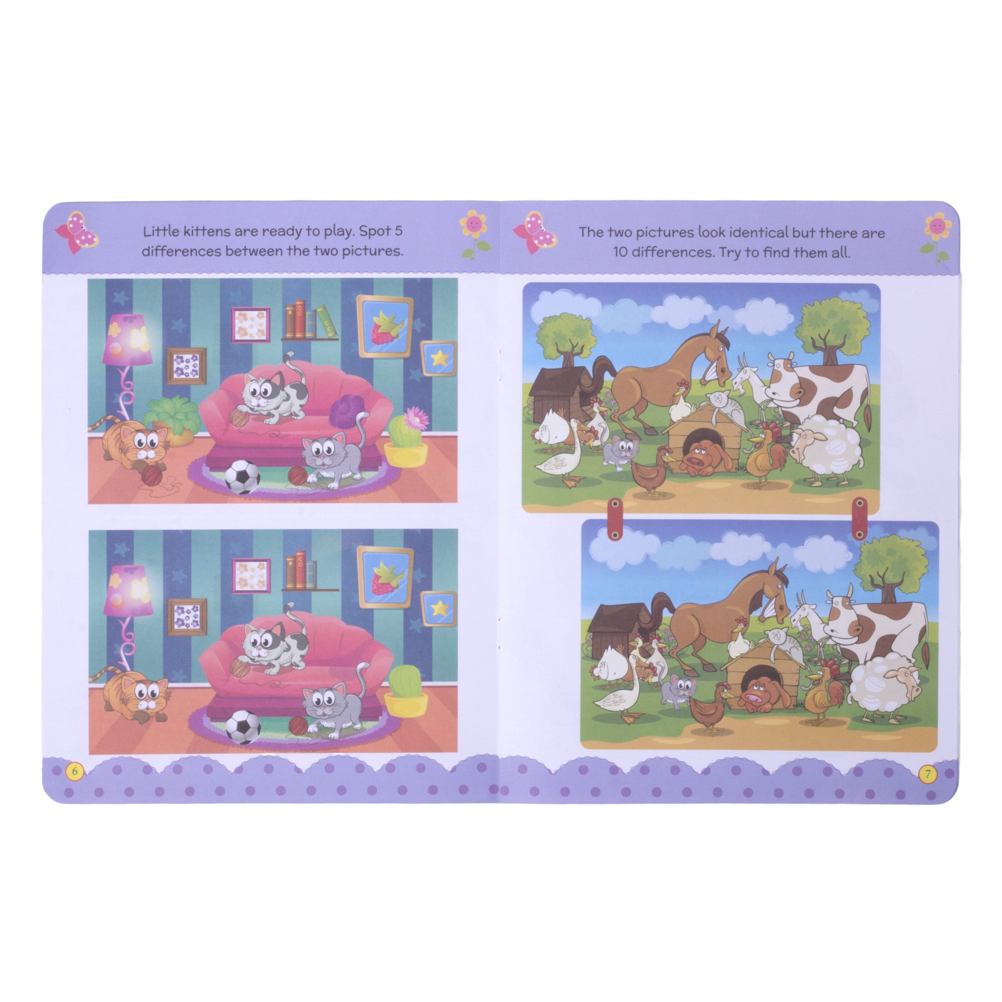 Spot the Difference Activity Fun L21.5 x W28cm 16pages 1Book