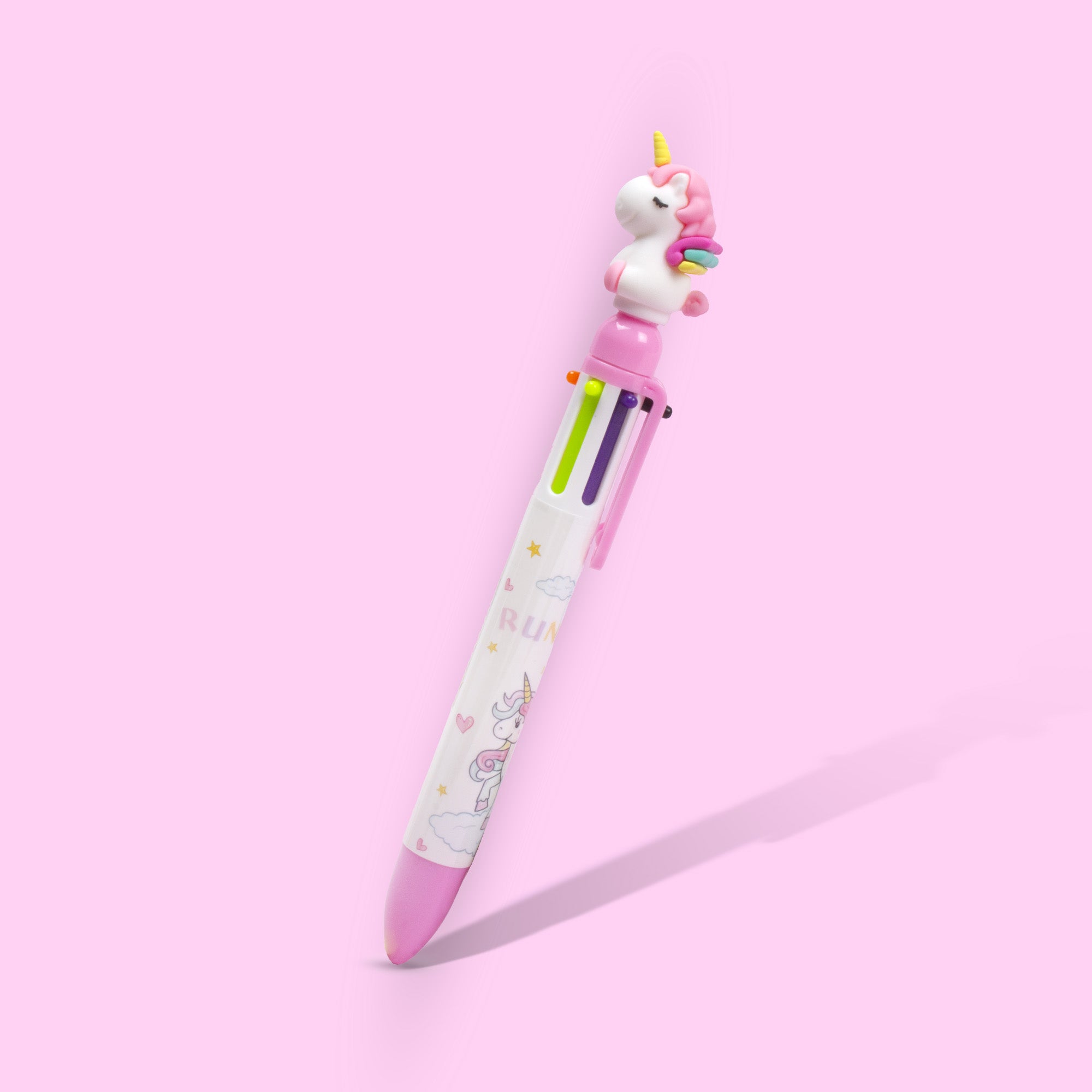 Ballpoint Pen 6-in-1 Multicolour Unicorn design 0.7mm Tip 1pc