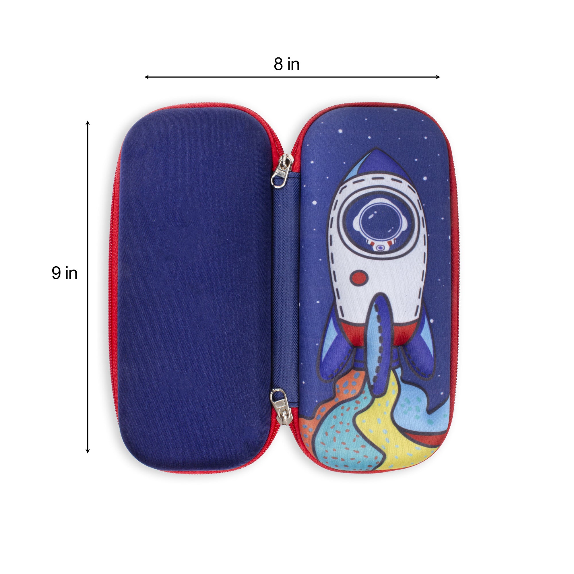 3D Hard Pencil Case Rocket Adventure 1pc