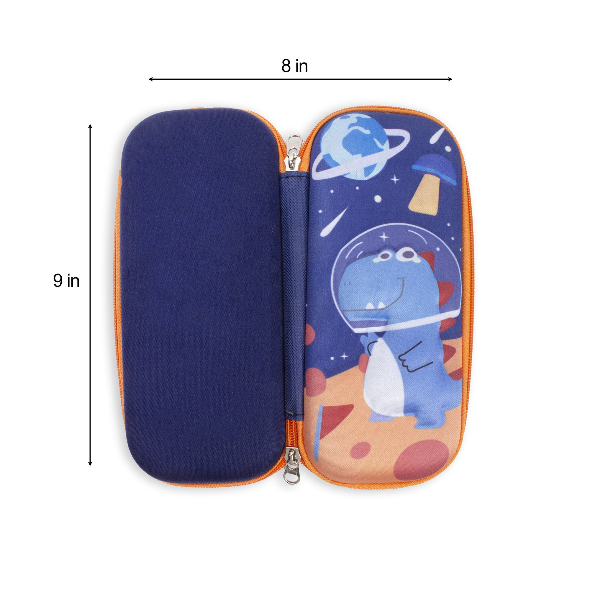 3D Hard Pencil Case Space Dino 1pc