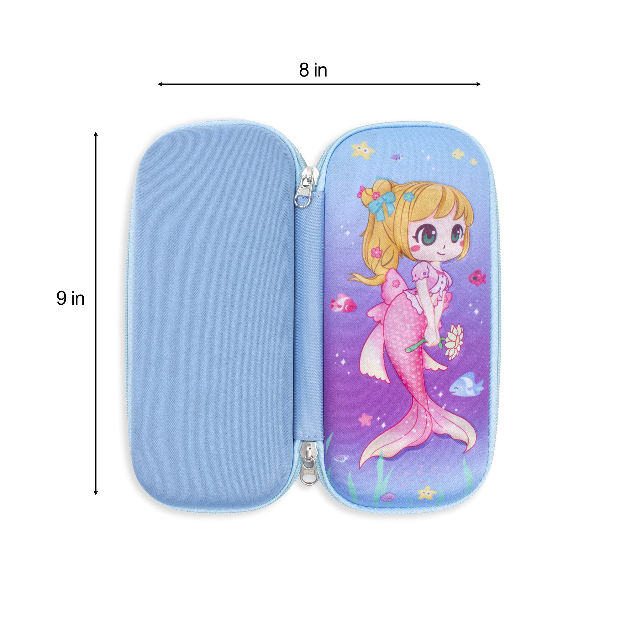 3D Hard Pencil Case Pretty Mermaid 1pc