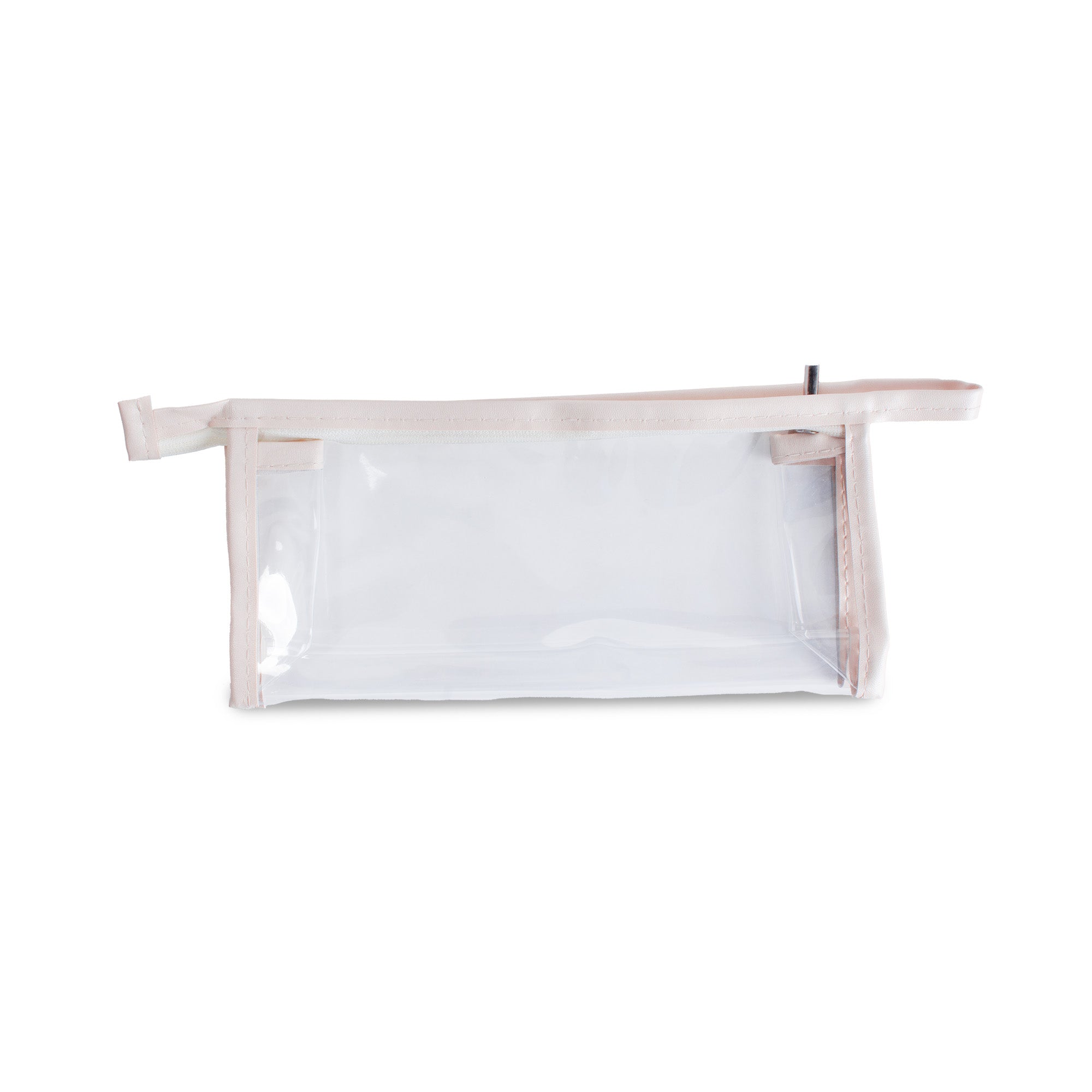 PVC Transparent Zip Pouch Cream 22x10.5cm 1pc