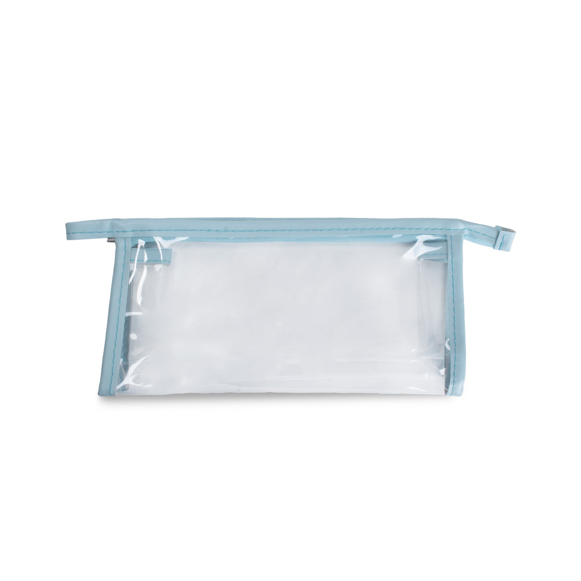 PVC Transparent Zip Pouch Blue 22x10.5cm 1pc