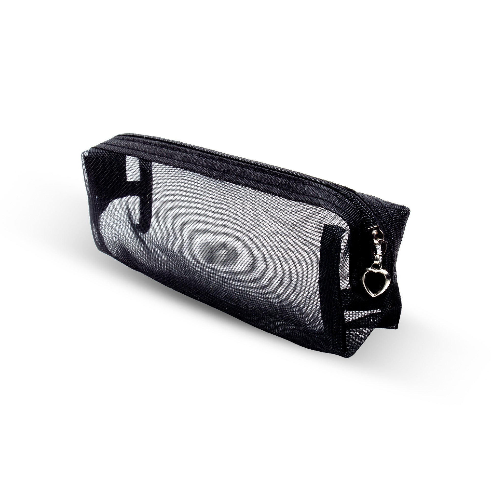 Mesh Pencil Case Black 9x3.5inch 1pc