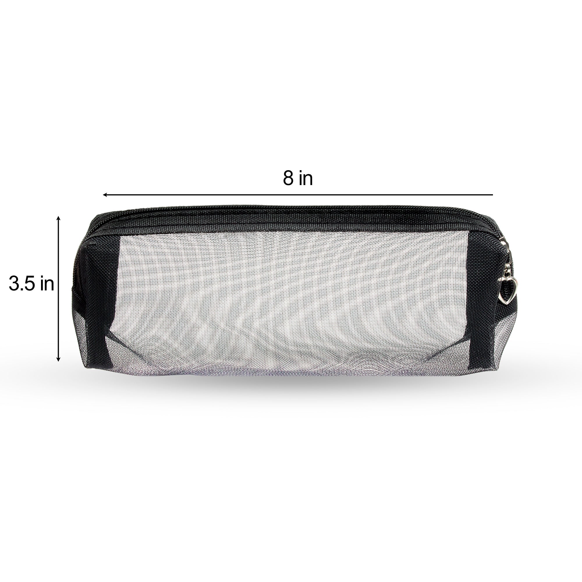 Mesh Pencil Case Black 9x3.5inch 1pc