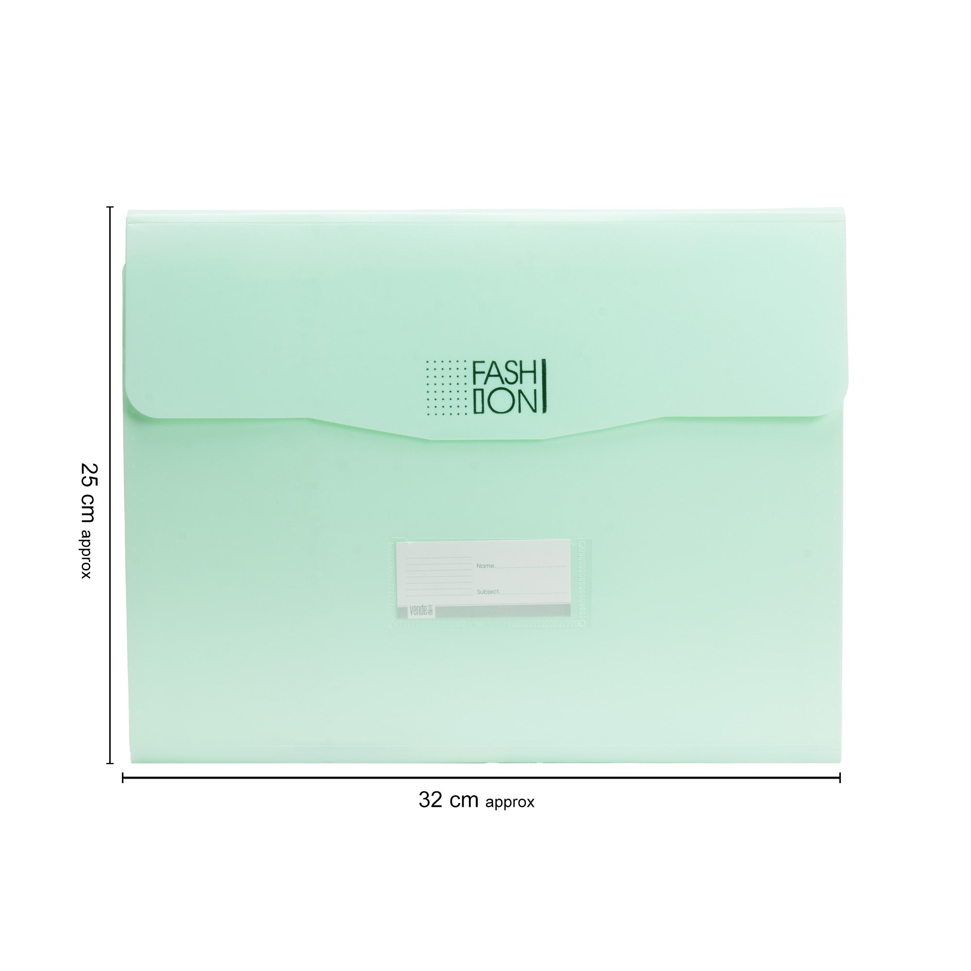 File Organizer Folder 5 Divider Flap Closure Teal A4 1pc