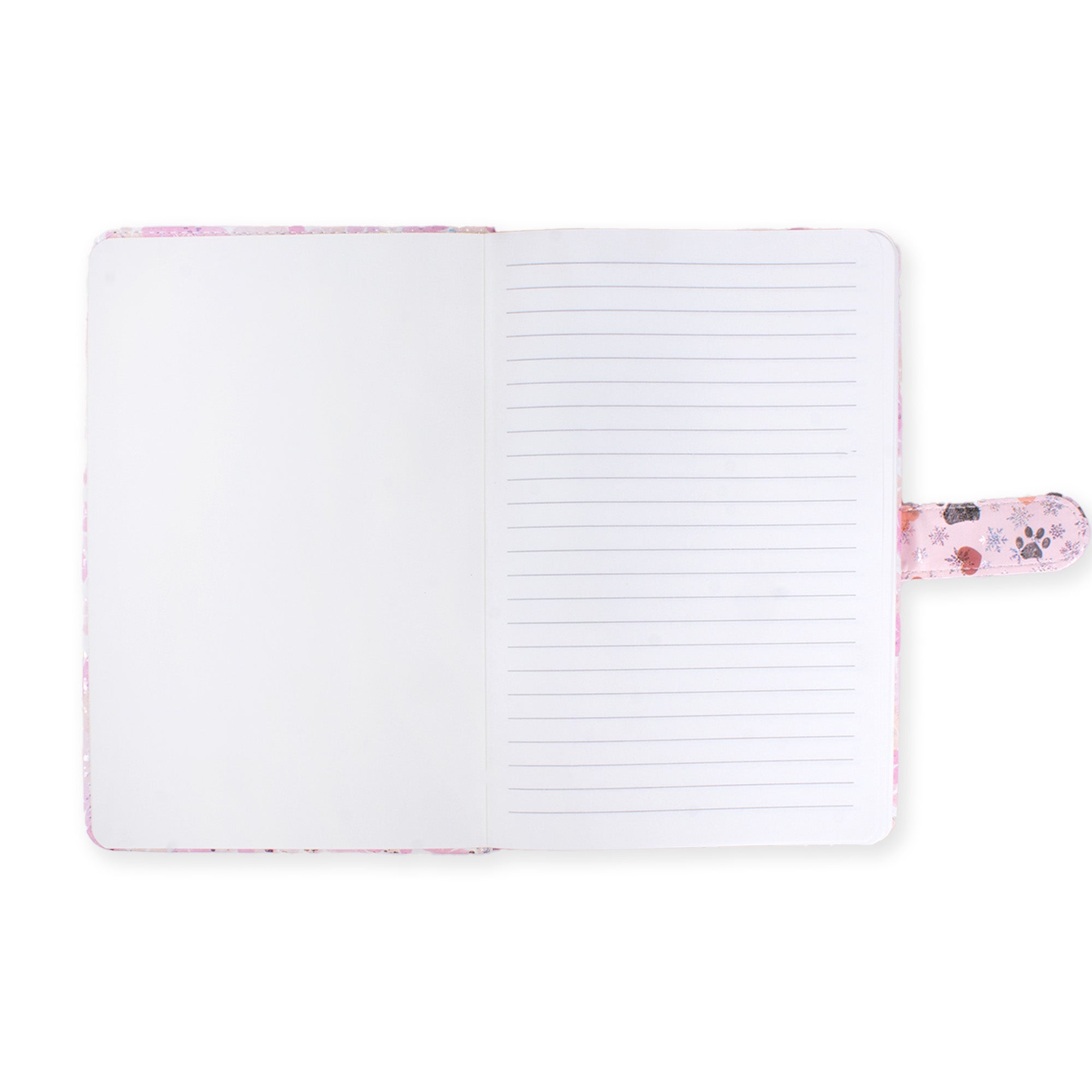 Softbound Ruled Notebook with Magnetic Closure Sparkle Blossom Pink A5 160Pages 1Book