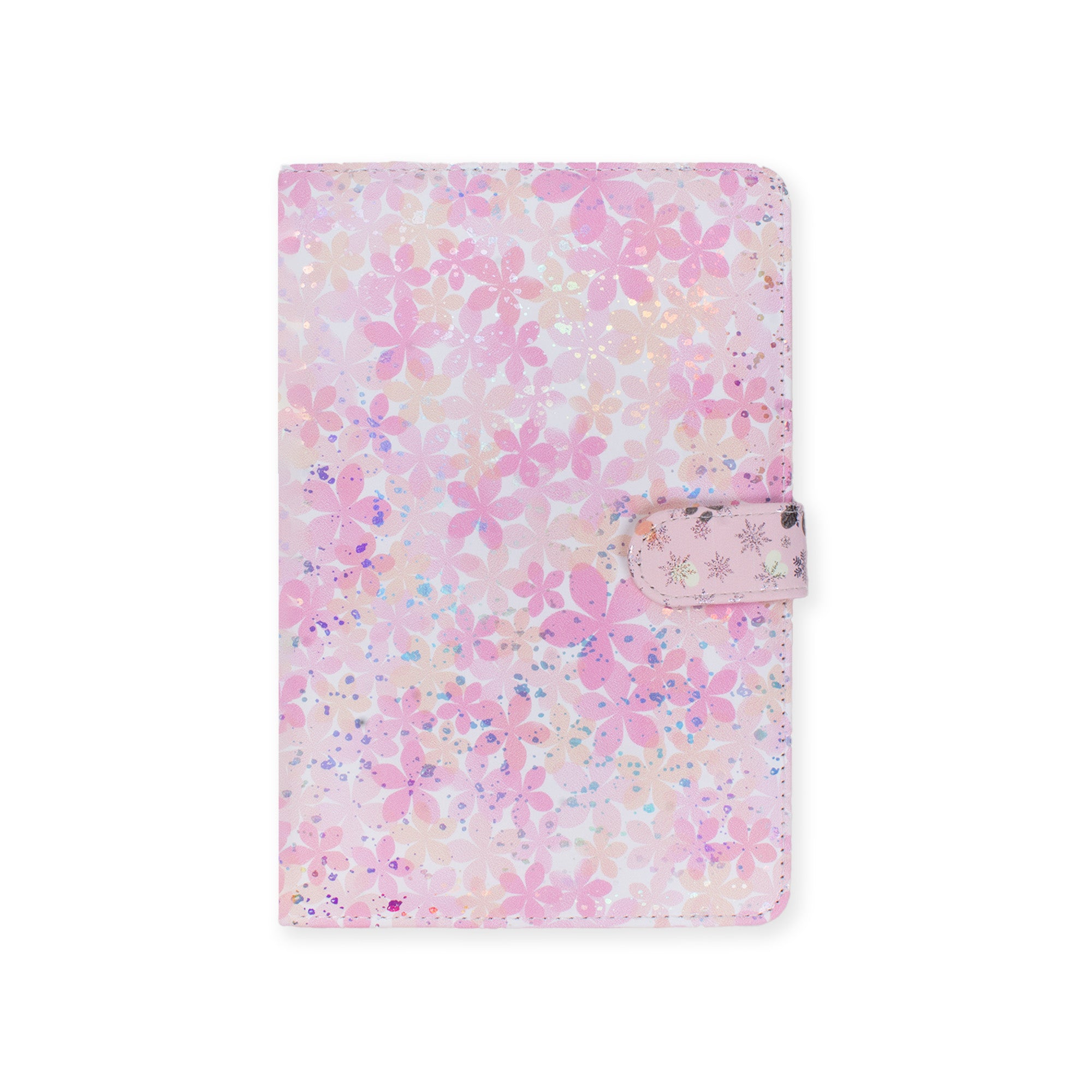 Softbound Ruled Notebook with Magnetic Closure Sparkle Blossom Pink A5 160Pages 1Book