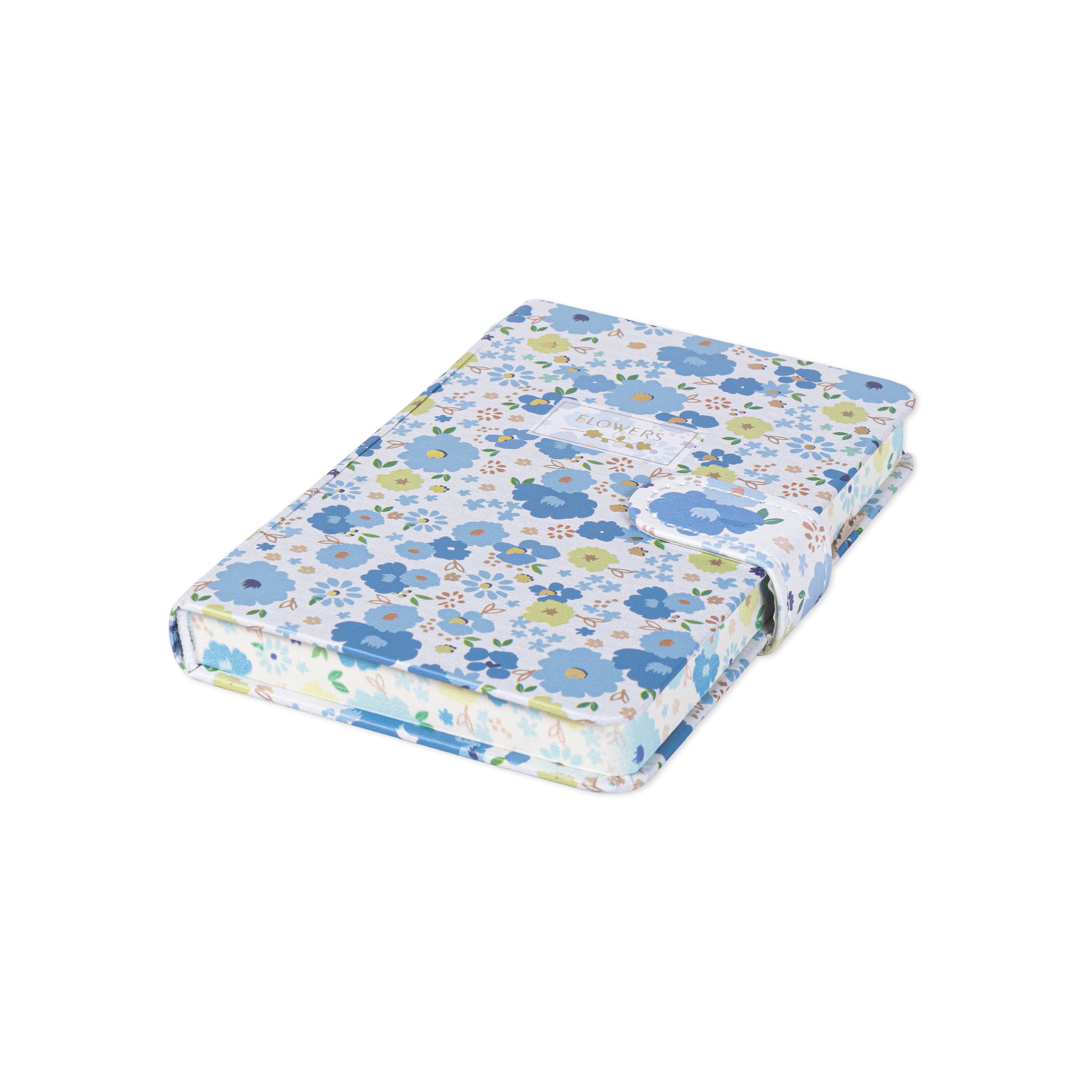 Hardbound Ruled Edge Printed Notebook With Magnetic Closure Floral Party Blue A6 224 Pages 1Book