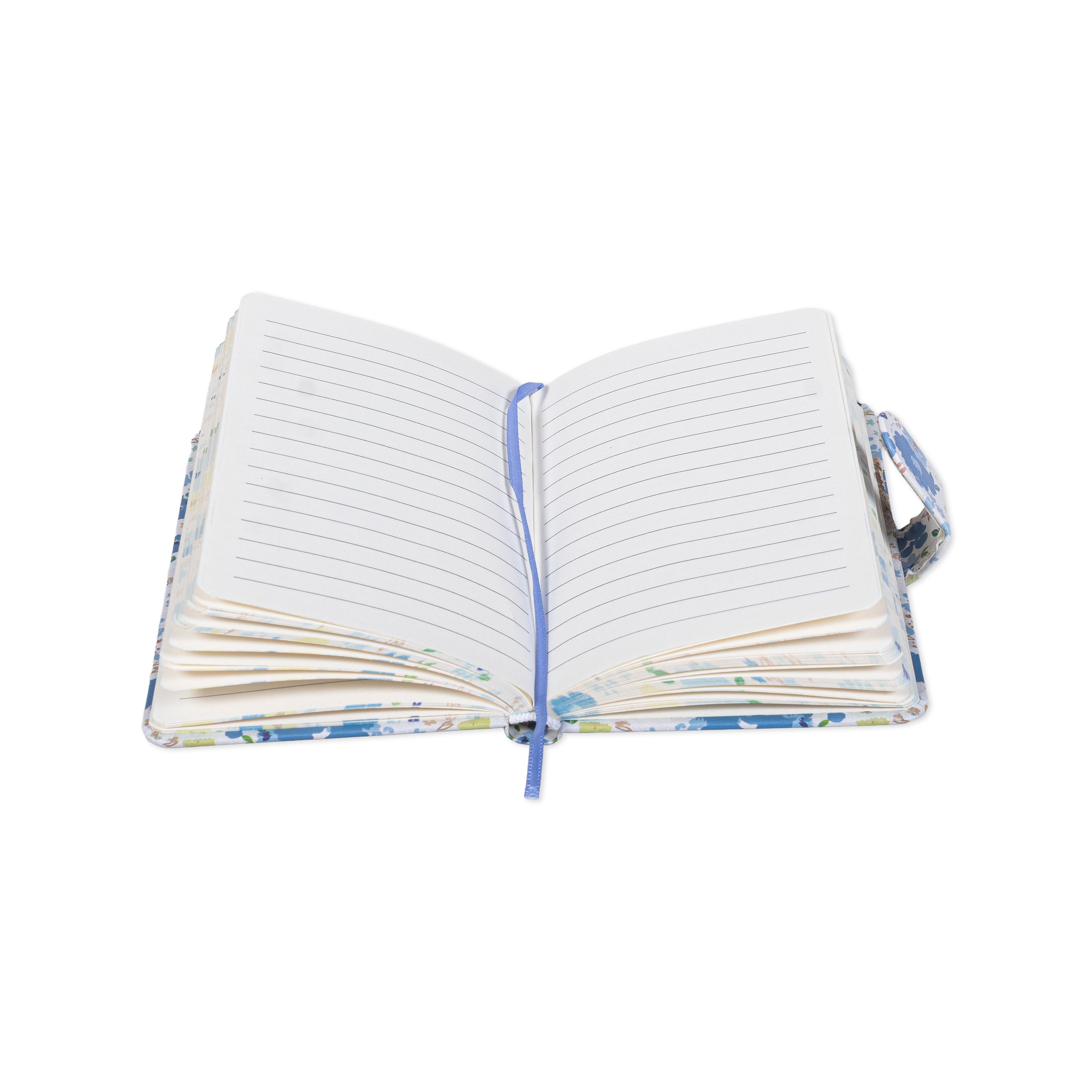 Hardbound Ruled Edge Printed Notebook With Magnetic Closure Floral Party Blue A6 224 Pages 1Book