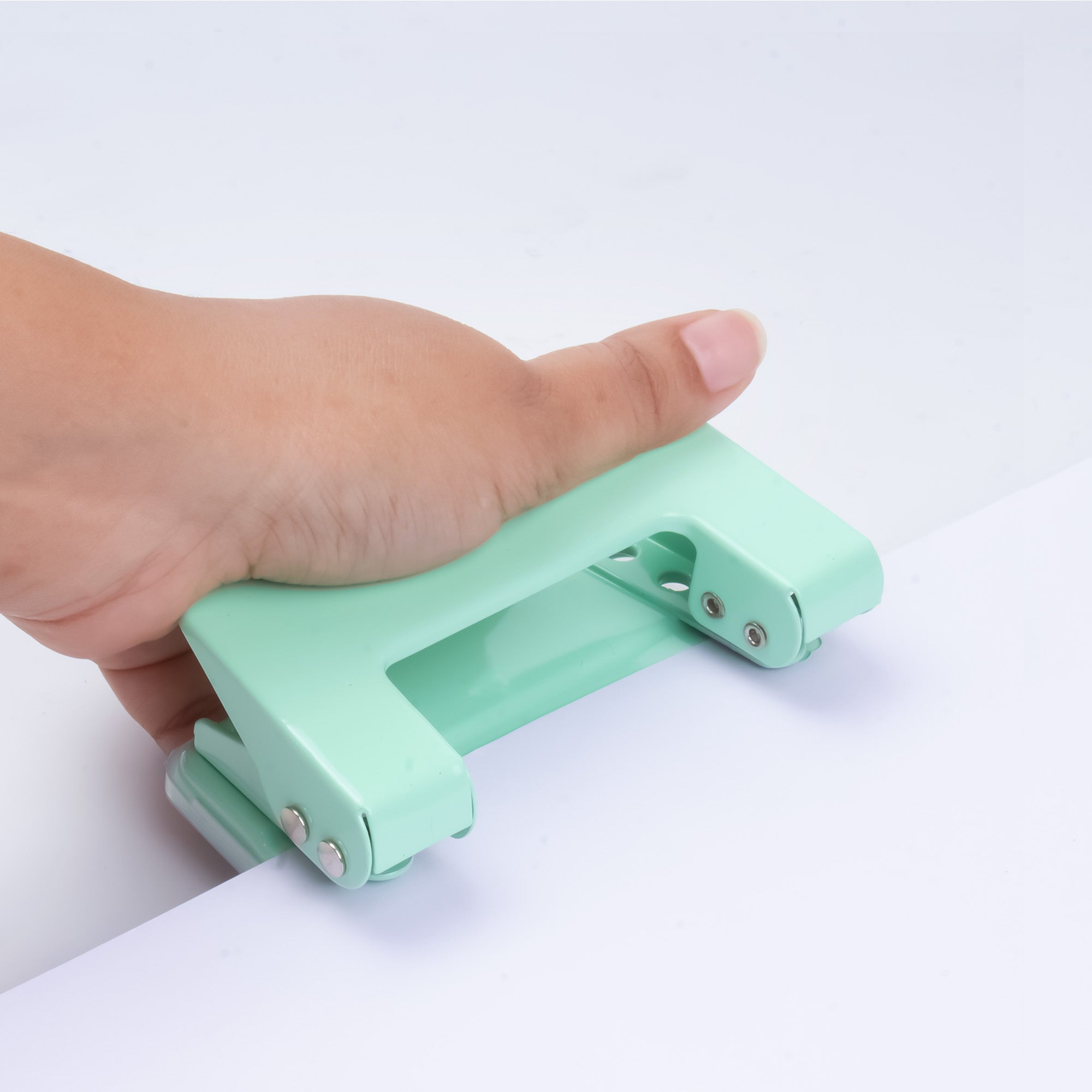 Double Hole Punch Teal 1pc Blister