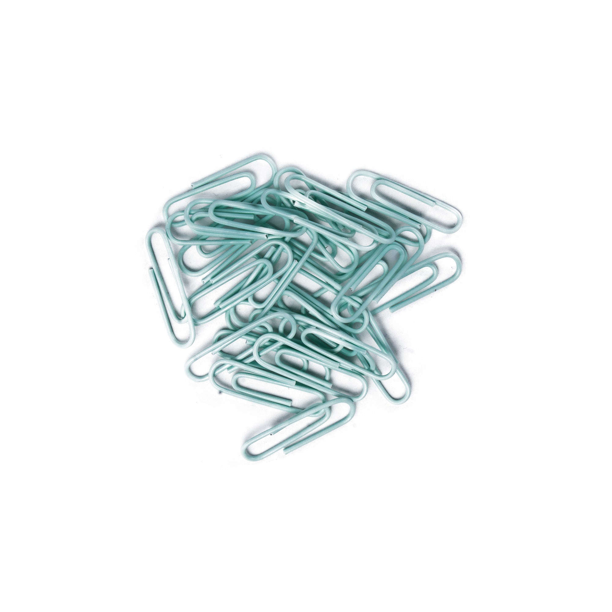 Binder Clip, Paper Clip, File Clip & Ball Push Pin Set Teal Blister