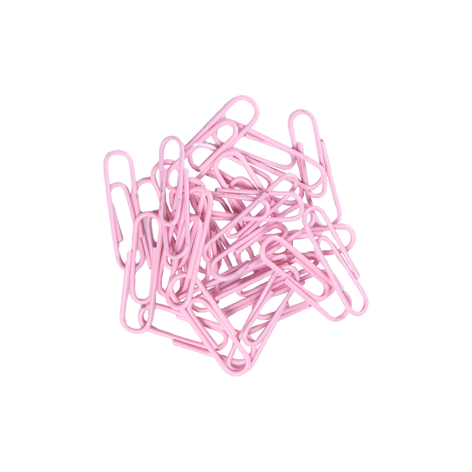 Binder Clip, Paper Clip, File Clip & Ball Push Pin Set Pink Blister