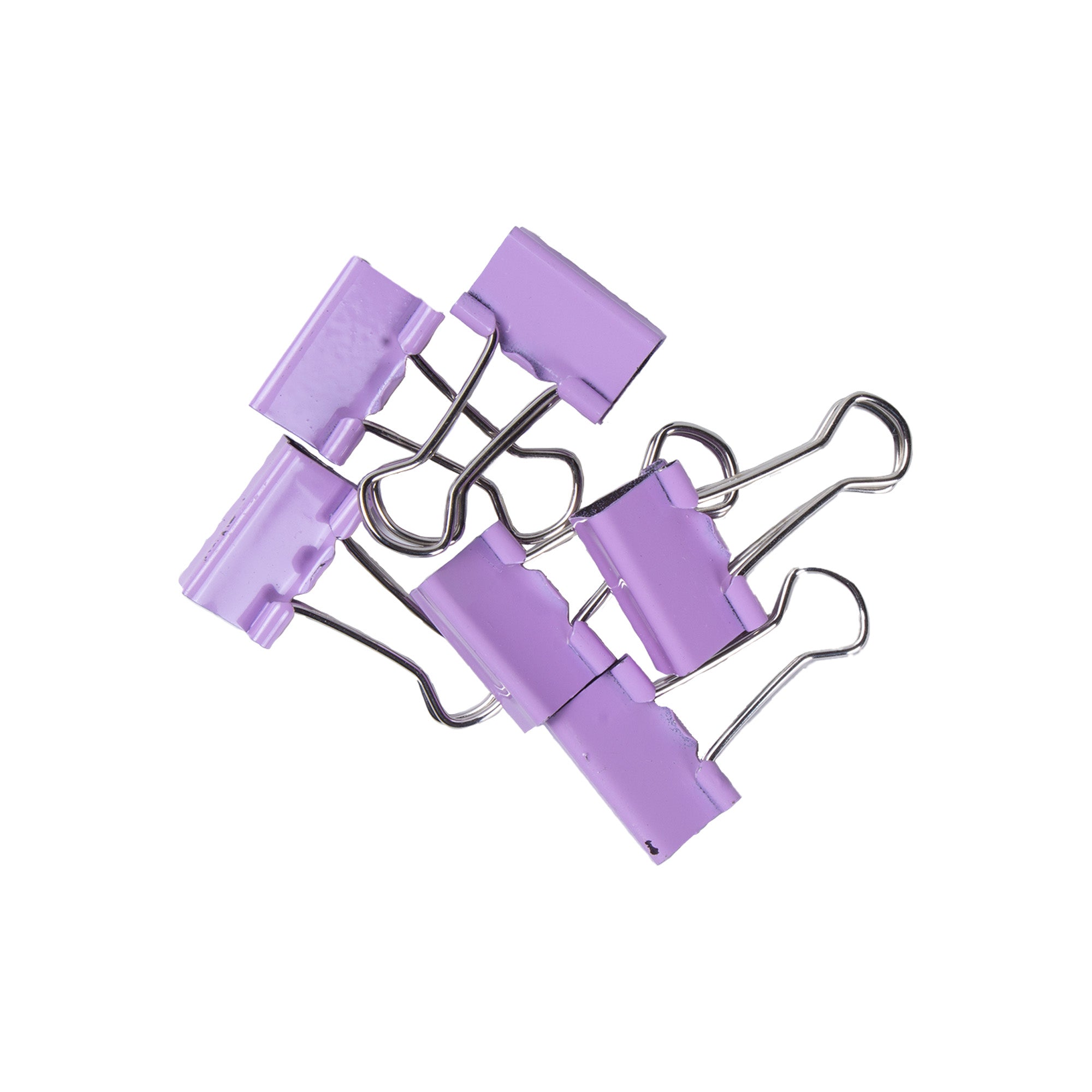 Binder Clip, Paper Clip, File Clip & Ball Push Pin Set Purple Blister