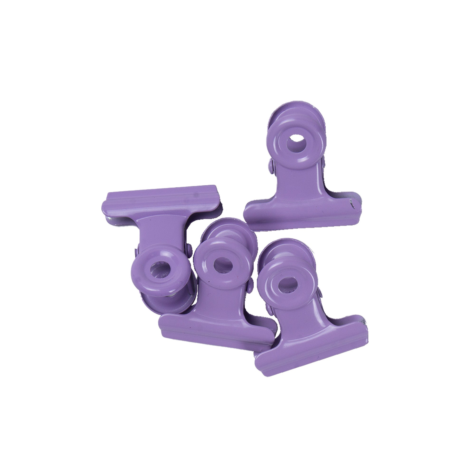 Binder Clip, Paper Clip, File Clip & Ball Push Pin Set Purple Blister