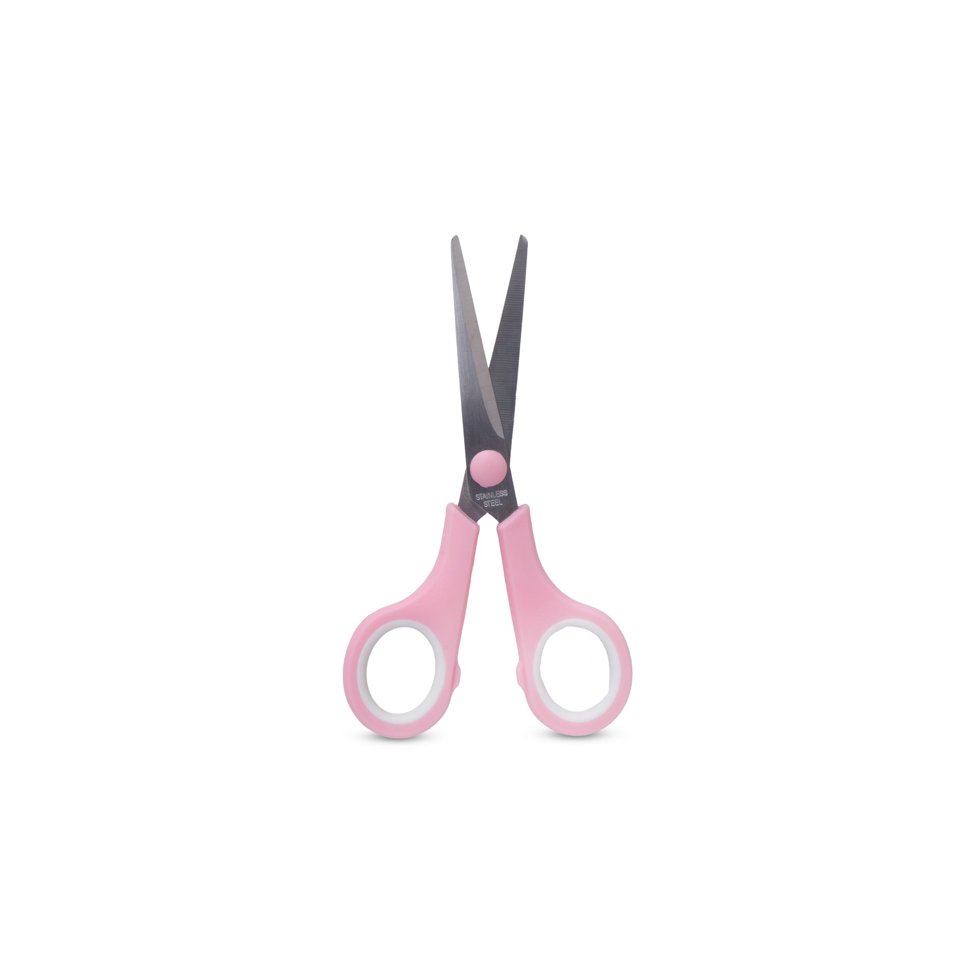Scissor Stainless Steel Soft Grip 140mm & 190mm Pink 2pcs Set Blister