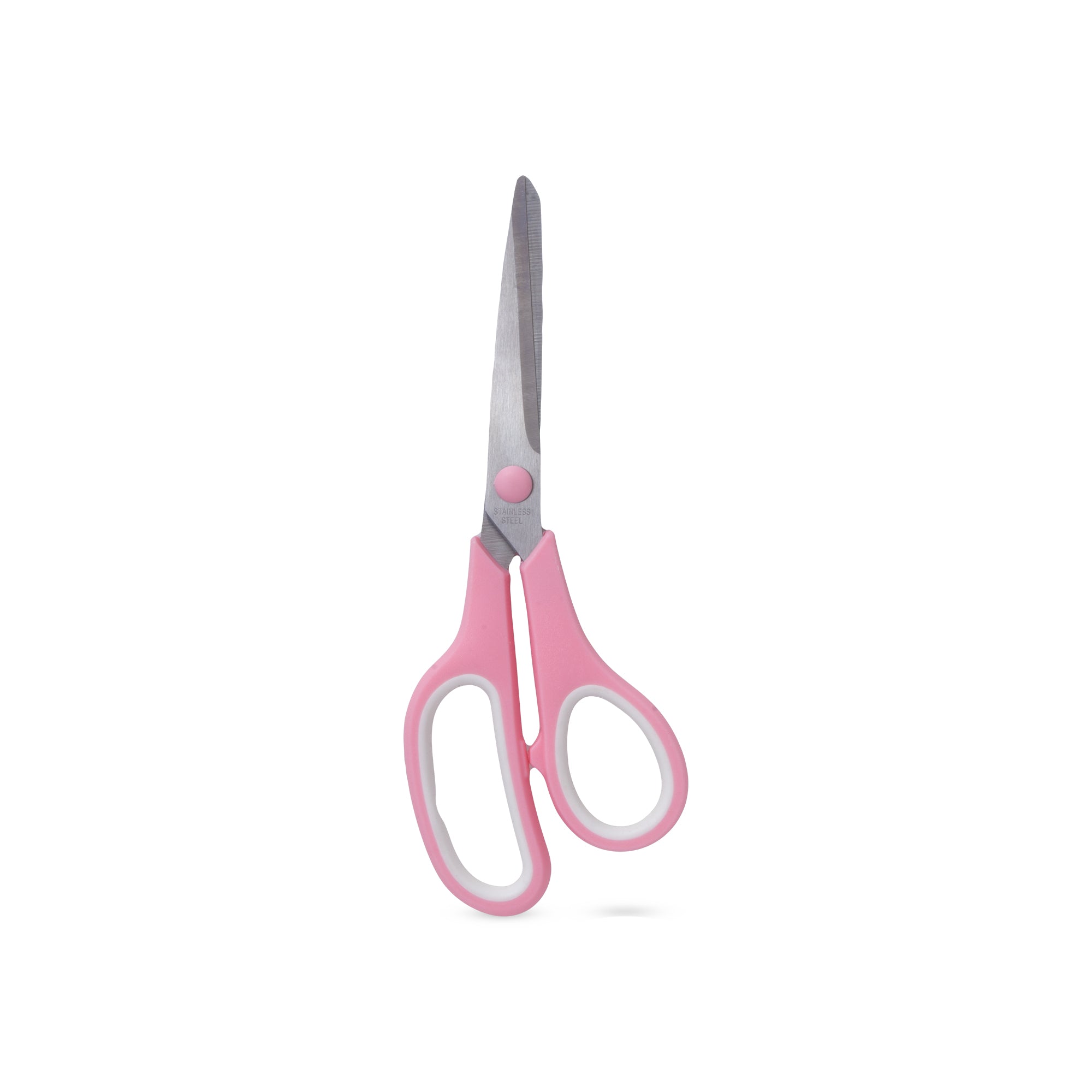Scissor Stainless Steel Soft Grip 140mm & 190mm Pink 2pcs Set Blister