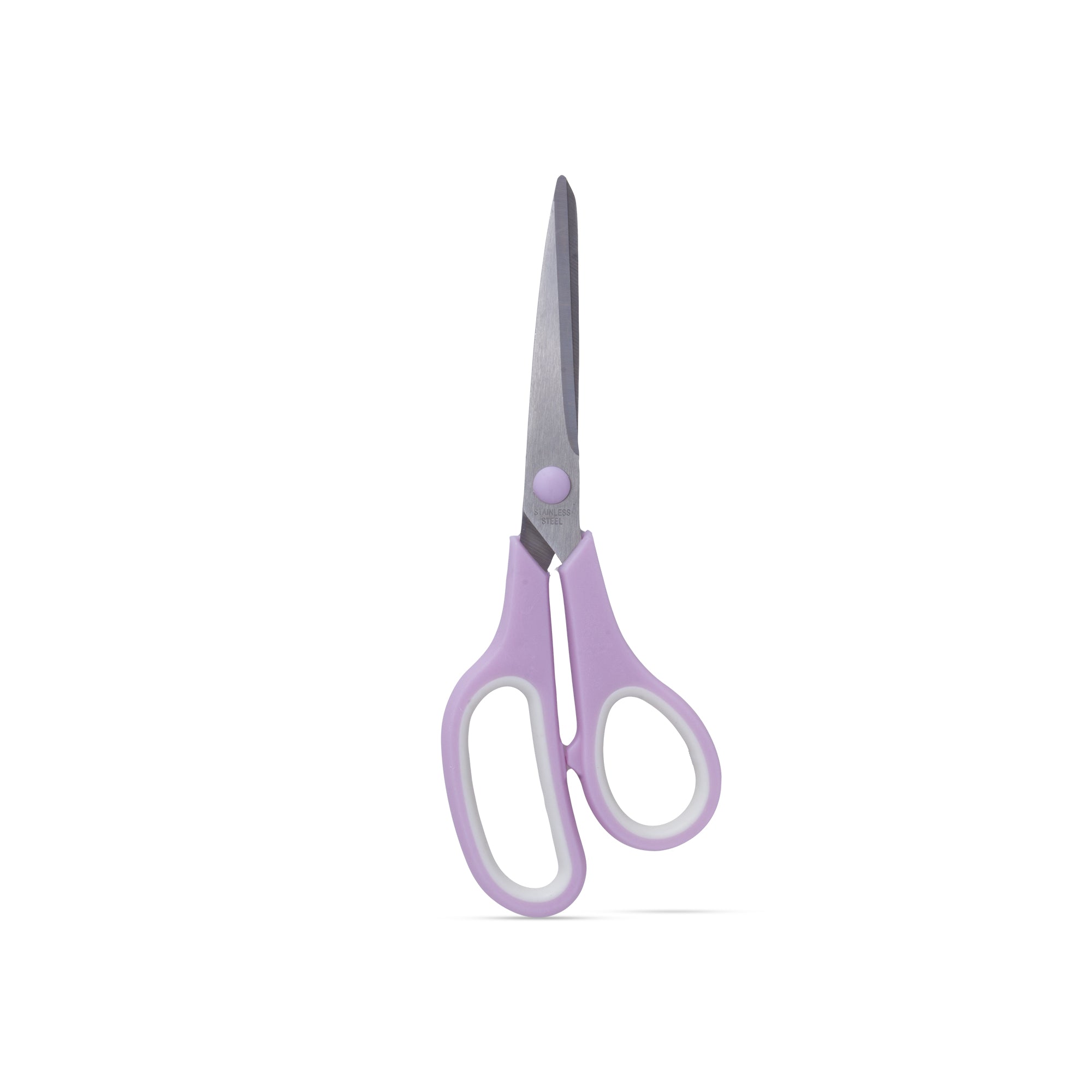 Scissor Stainless Steel Soft Grip 140mm & 190mm Purple 2pcs Set Blister