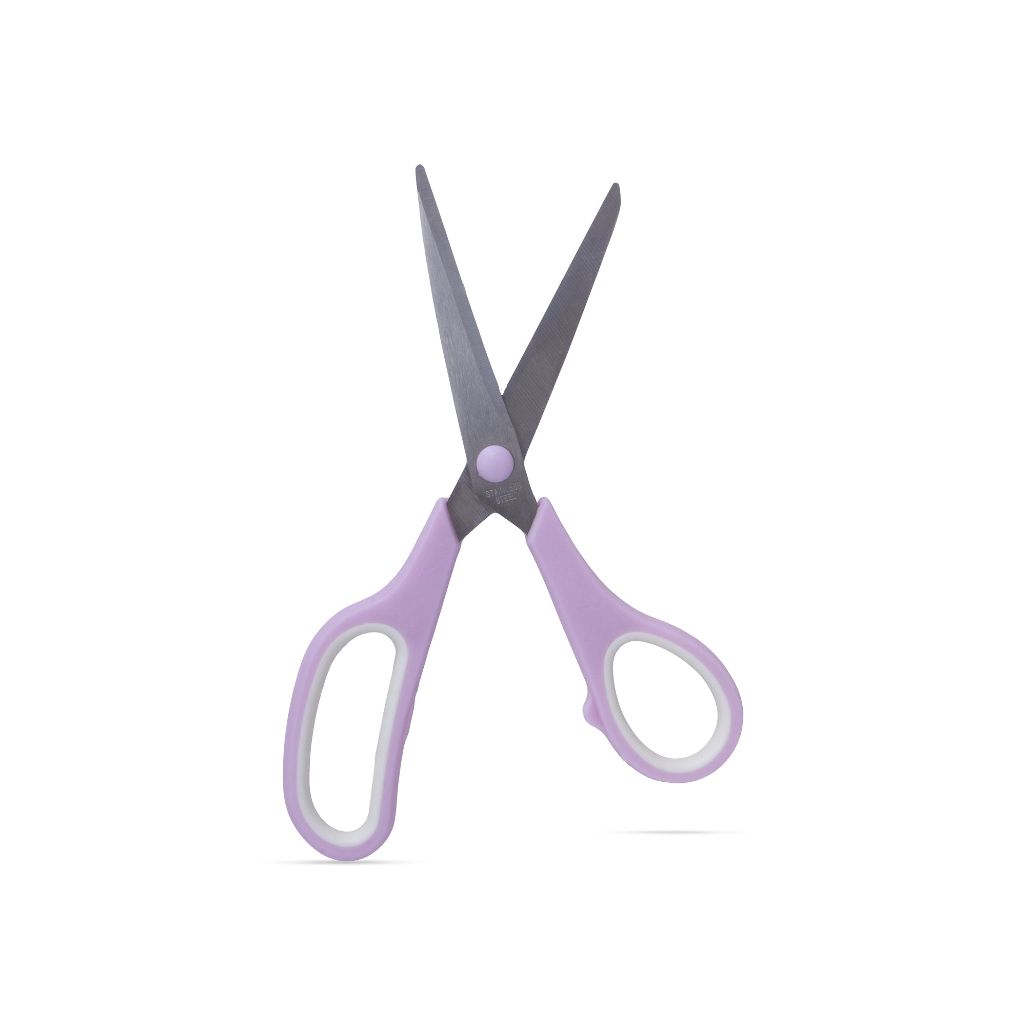 Scissor Stainless Steel Soft Grip 140mm & 190mm Purple 2pcs Set Blister