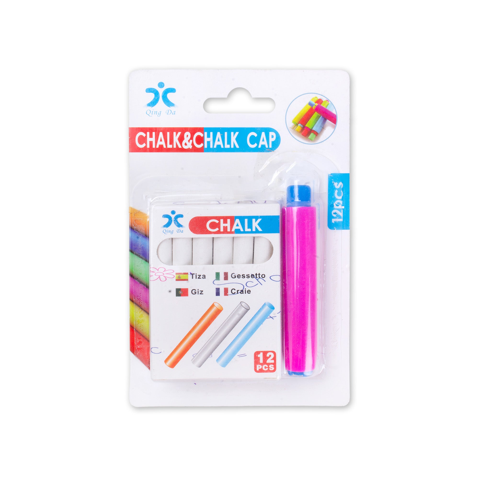 Chalk Set With Holder White 12pc Box set