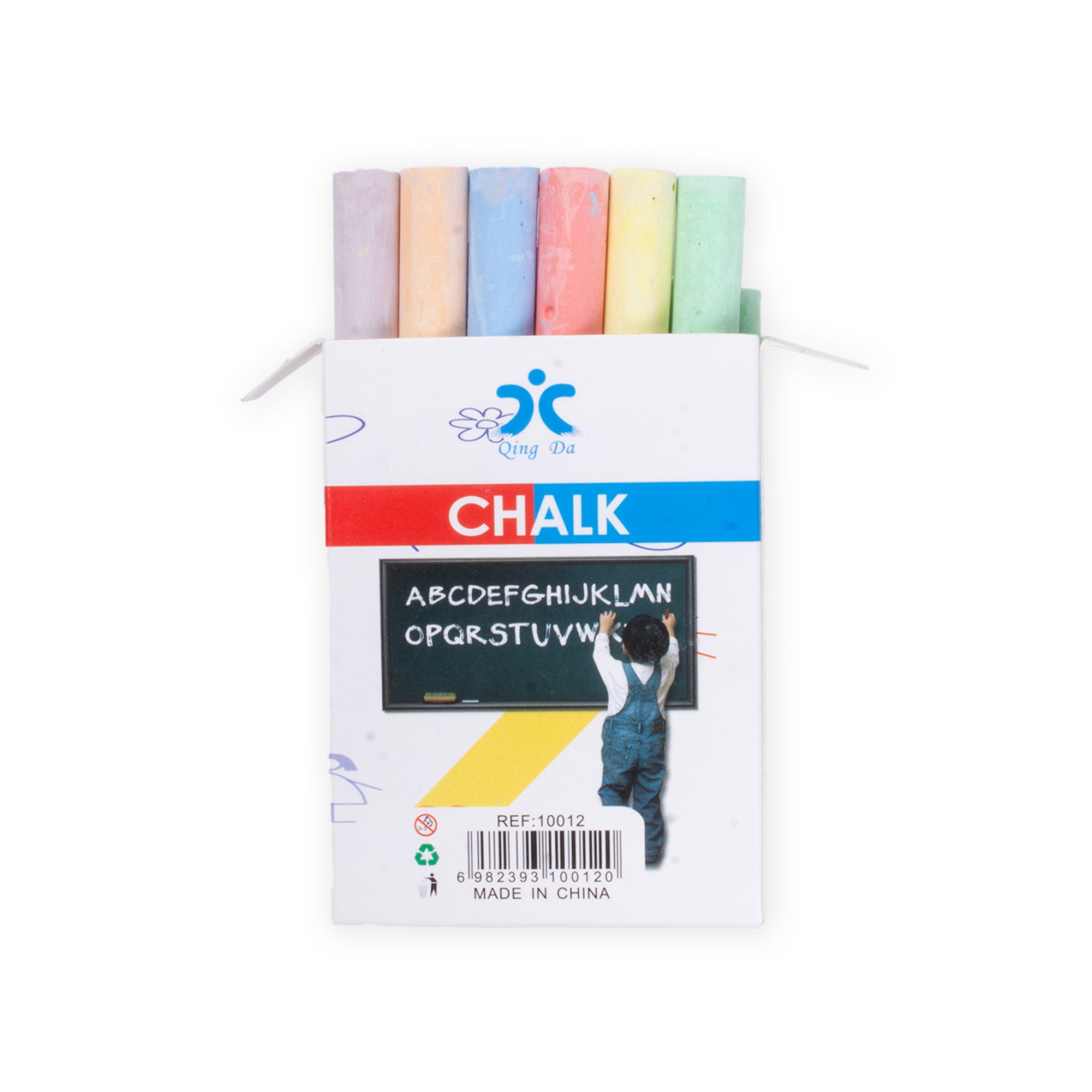 Chalk Set With Holder Coloured 12pc Box set