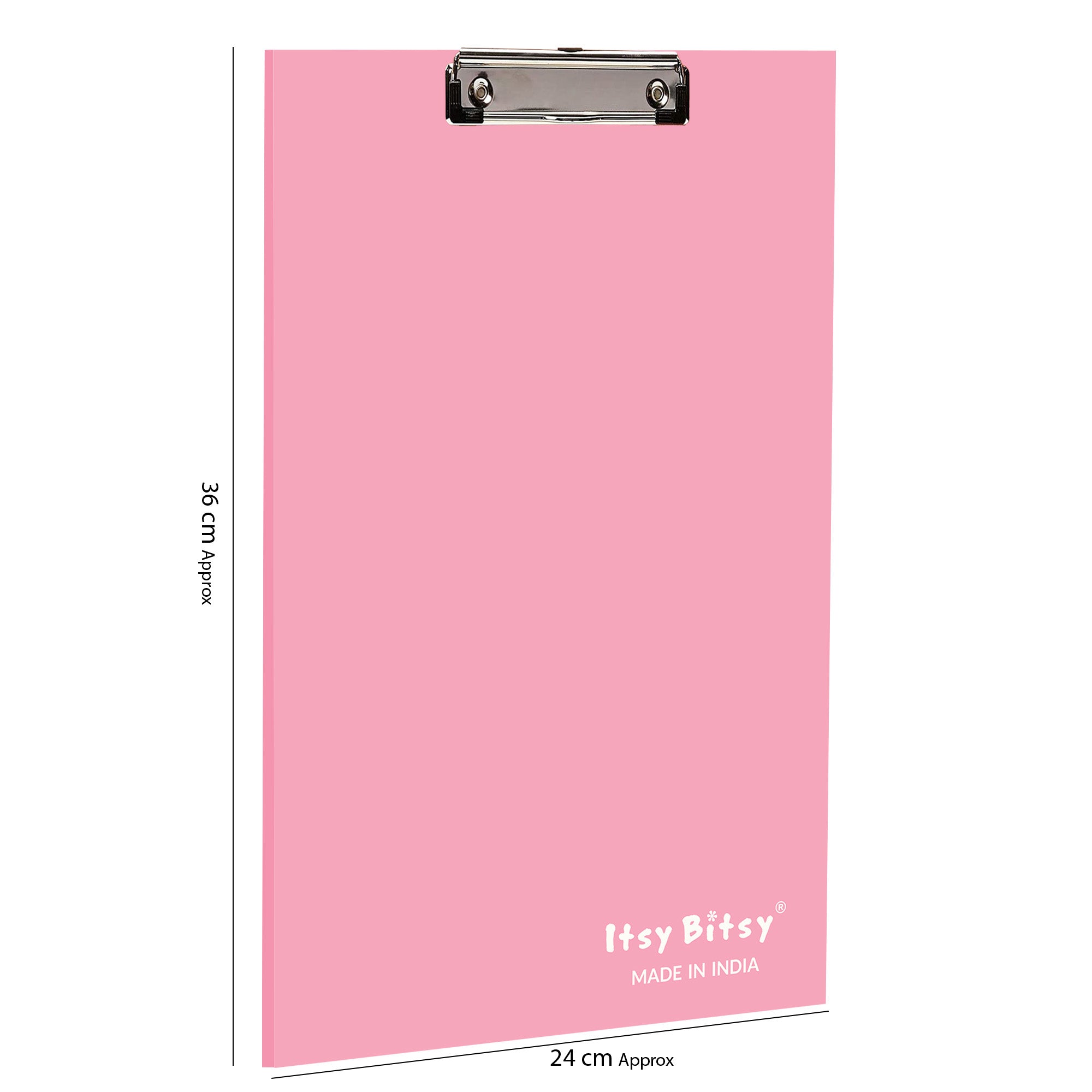 MDF Clipboard Rose Pink L 8.66 X W 12.59 in 5.5mm Thick 1pc