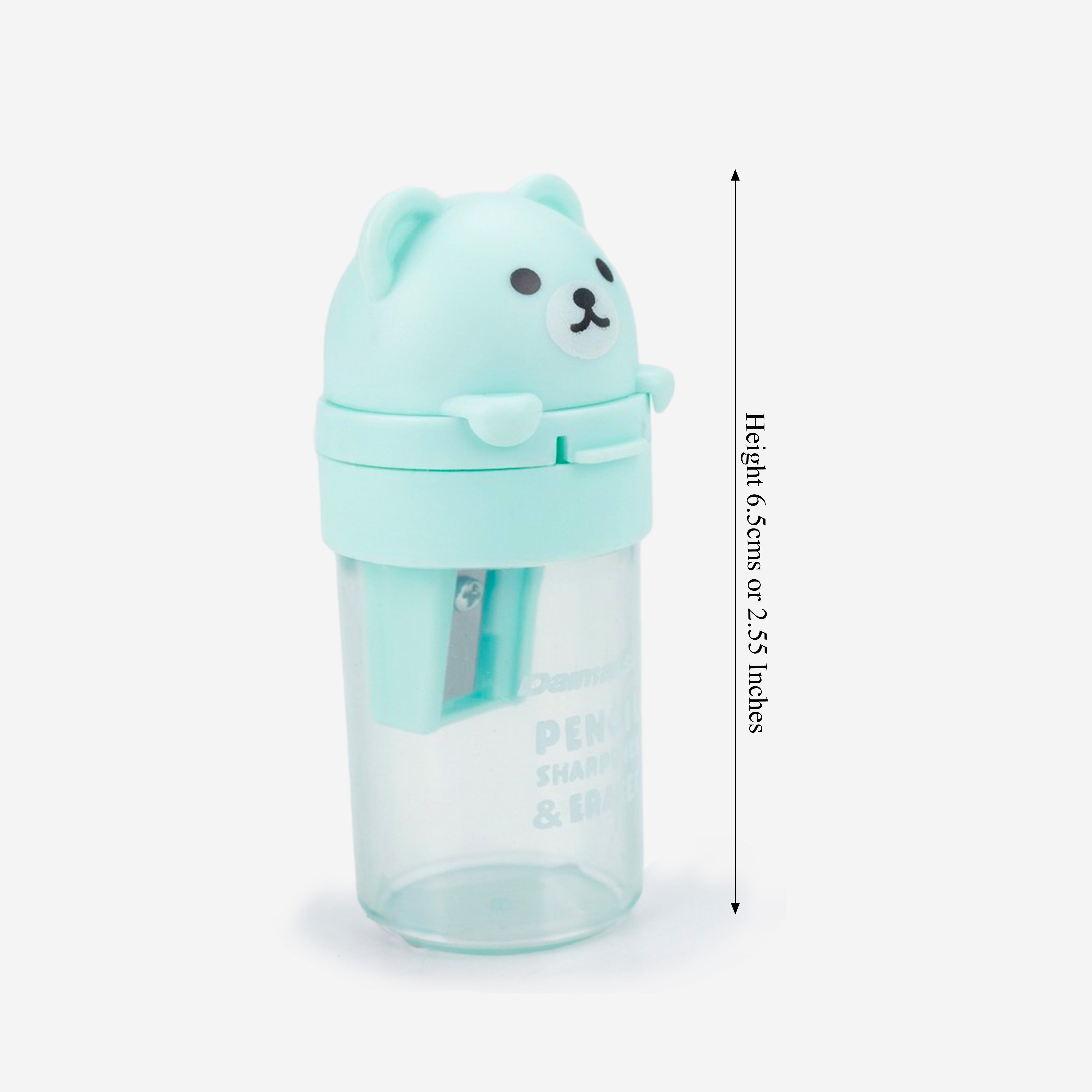 2-in1 Pencil Sharpener & Eraser Bear 1 pc