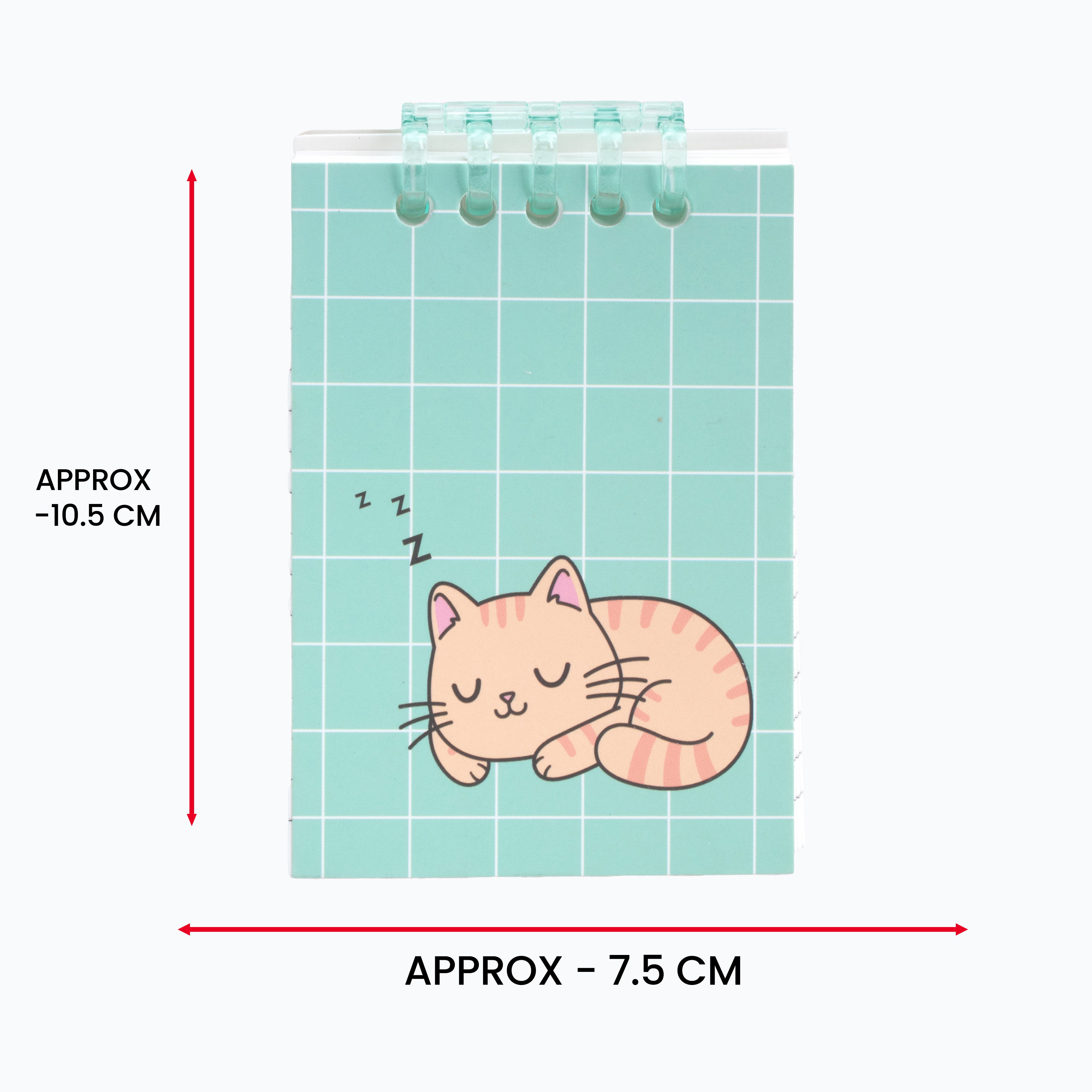 Spiral Ice Notebook Cat Nap 90gsm A7 100pages
